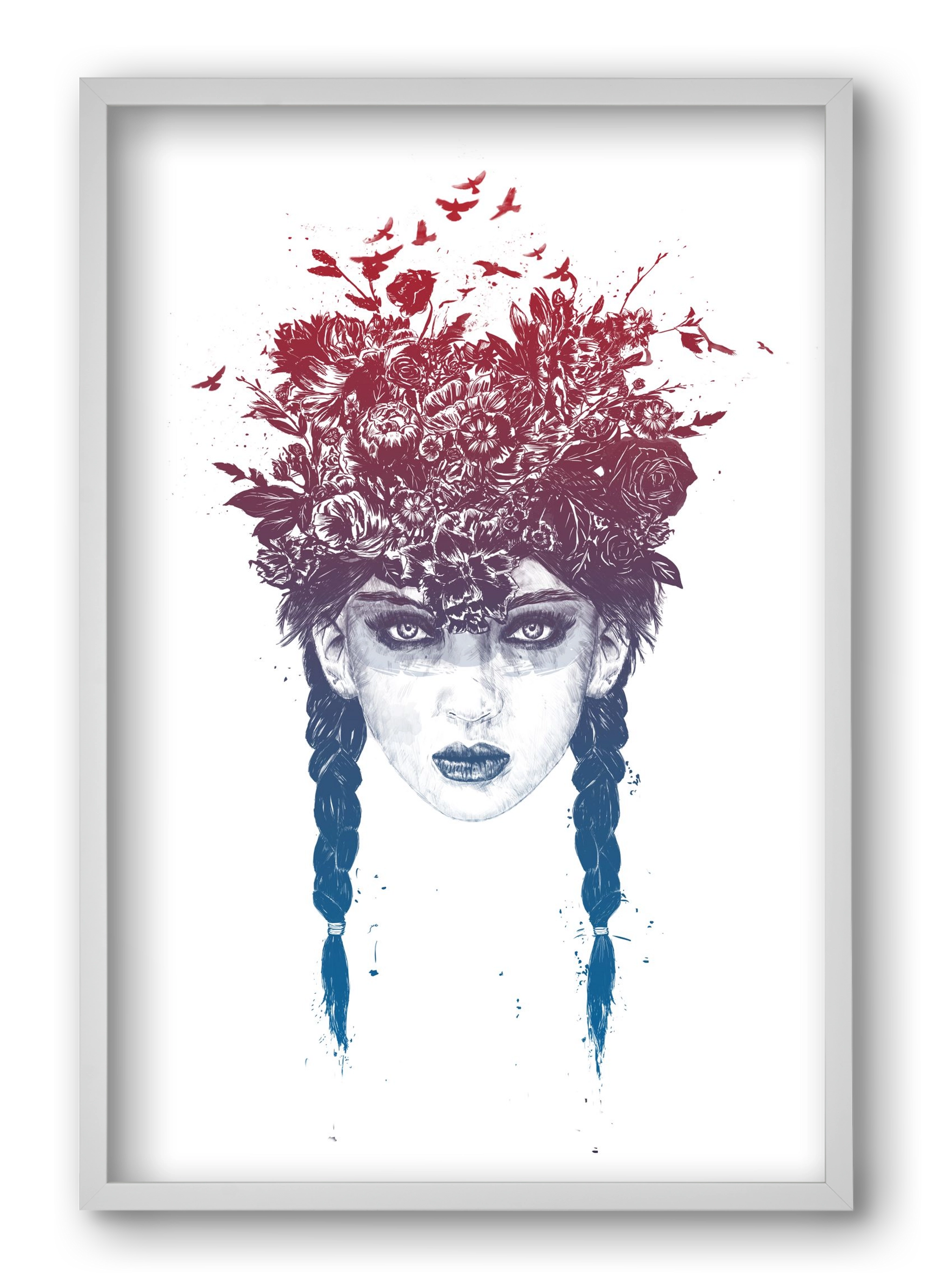 Summer Queen, 40x60 cm (40x60 cm), Fehér keret