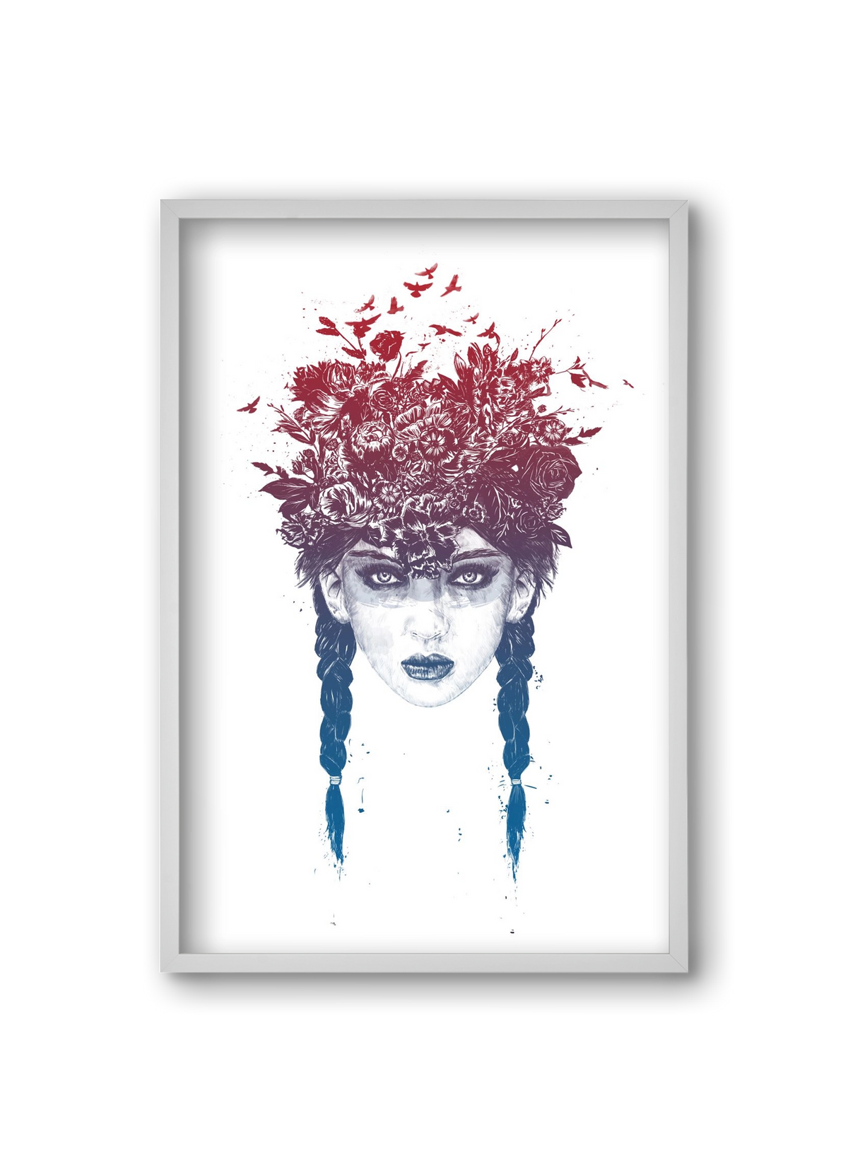 Summer Queen, 20x30 cm (20x30 cm), Fehér keret