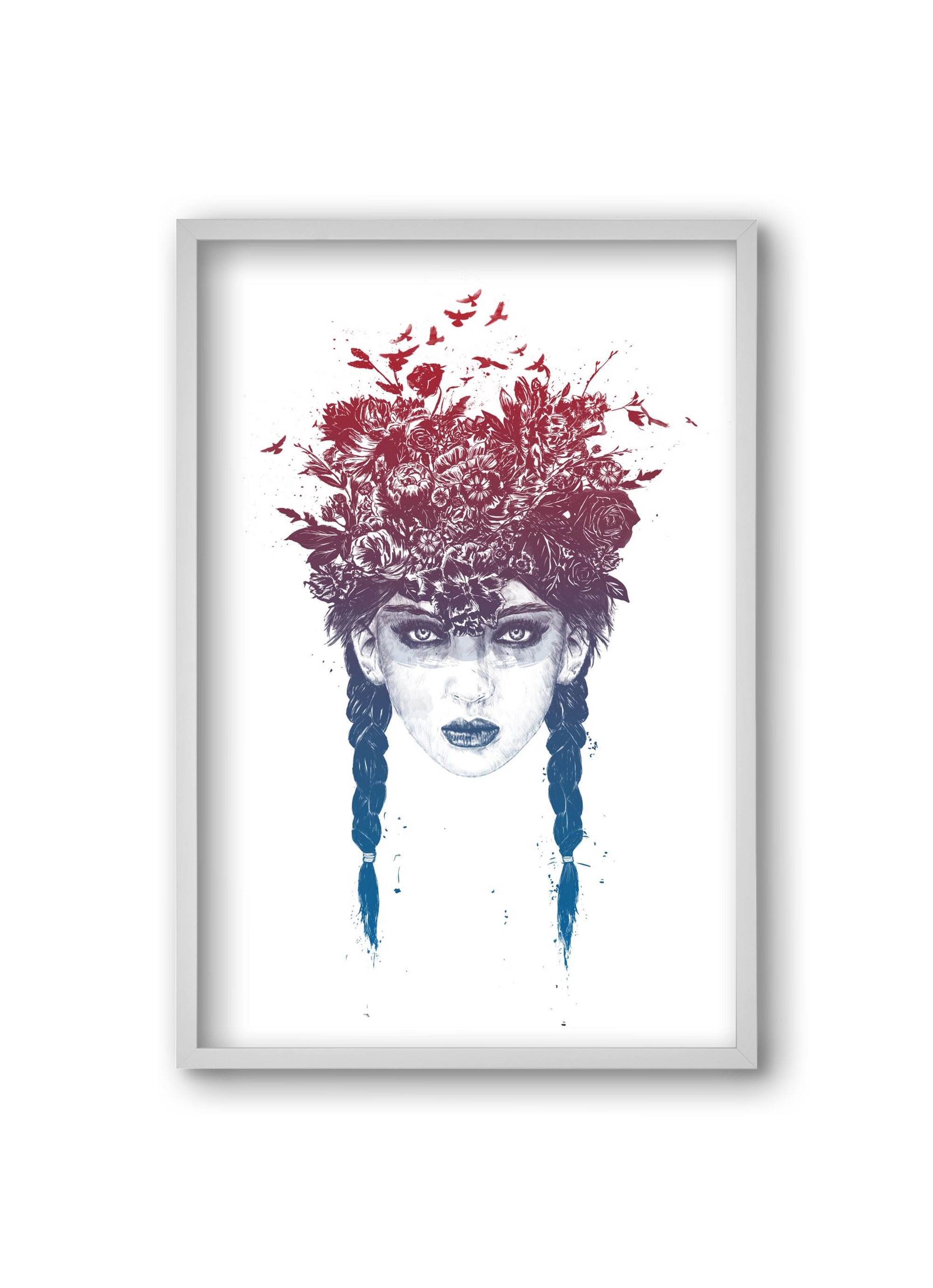 Summer Queen, 20x30 cm (20x30 cm), Fehér keret