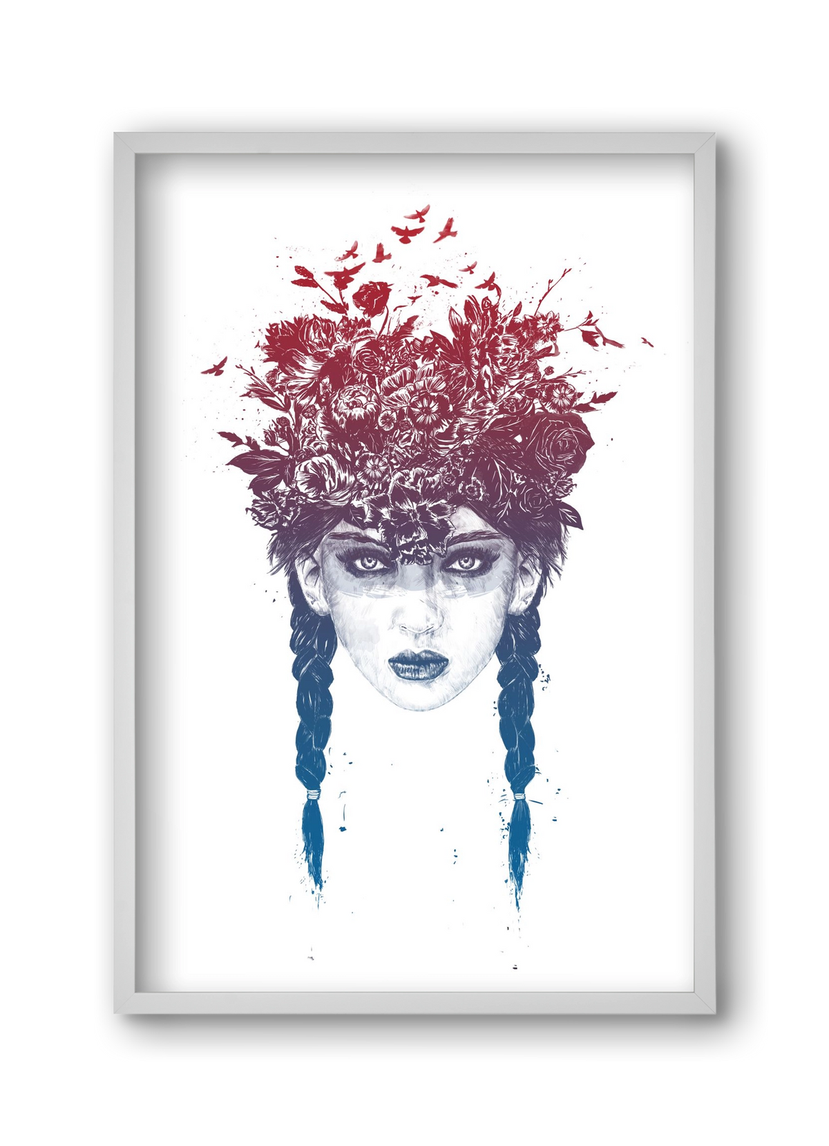 Summer Queen, 30x45 cm (30x45 cm), Fehér keret