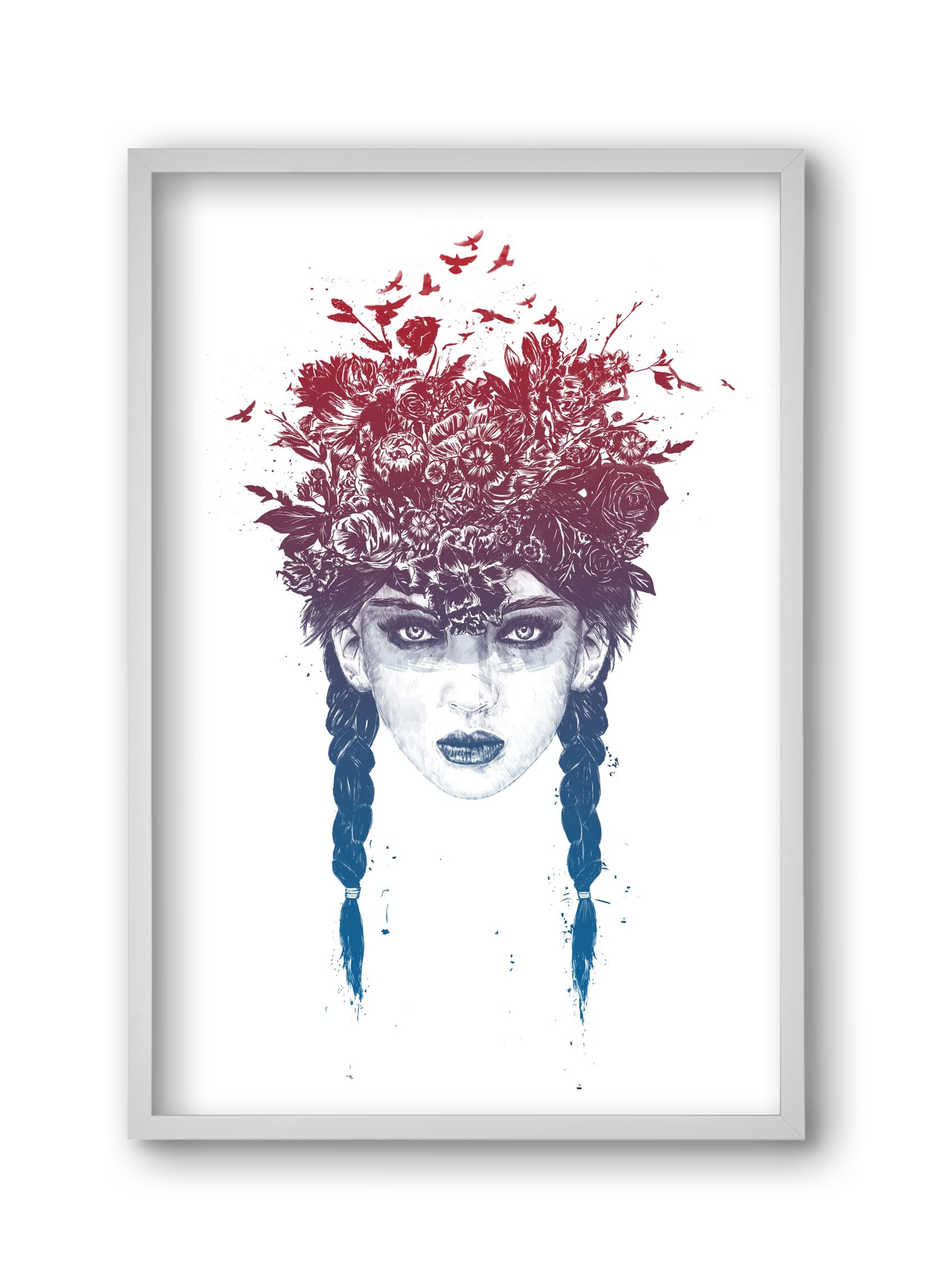 Summer Queen, 30x45 cm (30x45 cm), Fehér keret