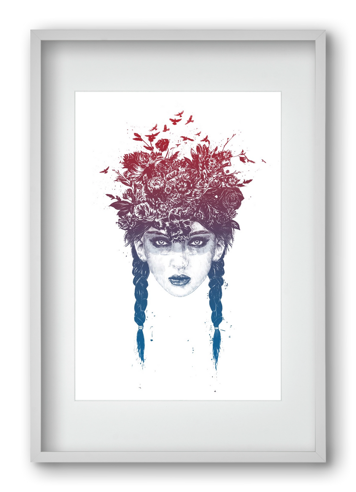 Summer Queen, 40x60 cm (30x45 cm), Fehér keret, paszpartuval