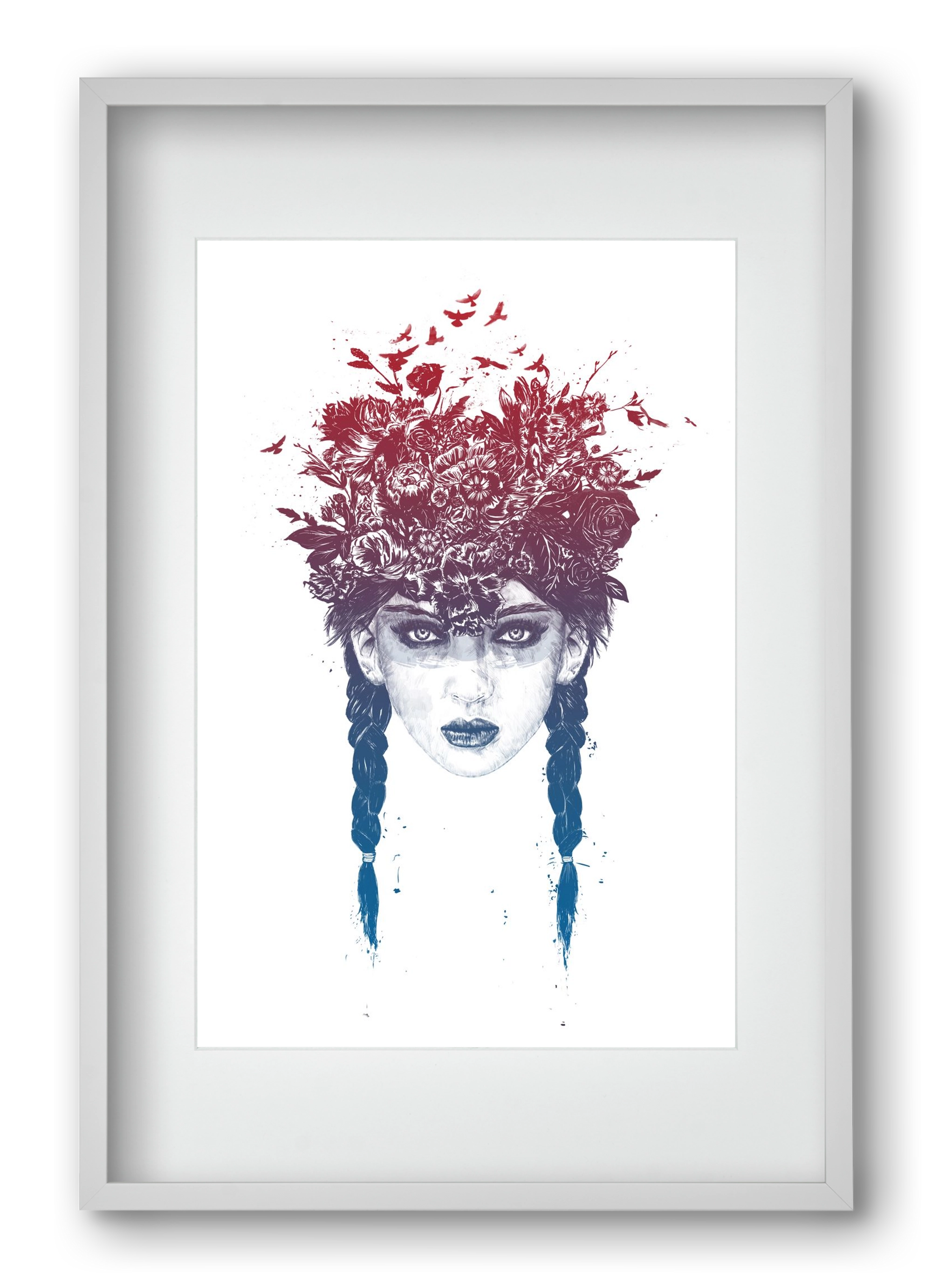 Summer Queen, 40x60 cm (30x45 cm), Fehér keret, paszpartuval