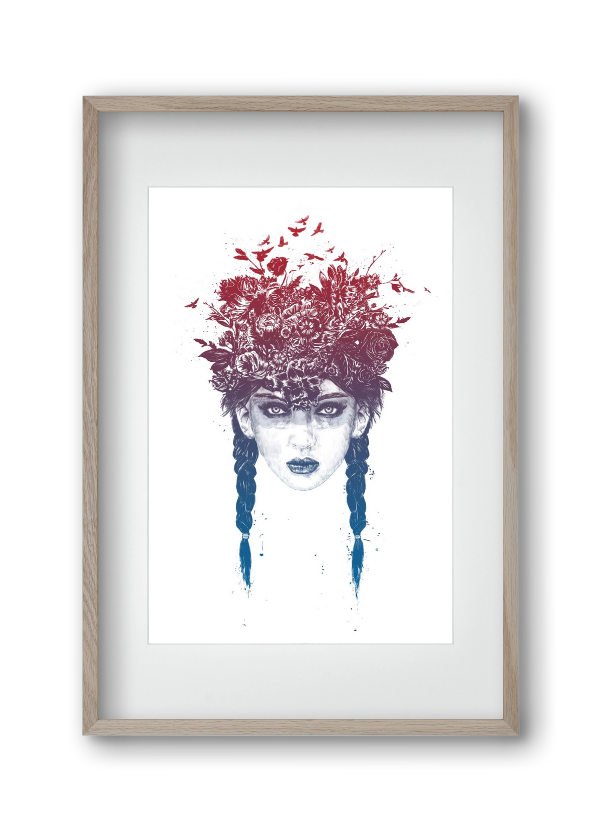 Summer Queen, 30x45 cm (20x30 cm), Tölgy keret, paszpartuval