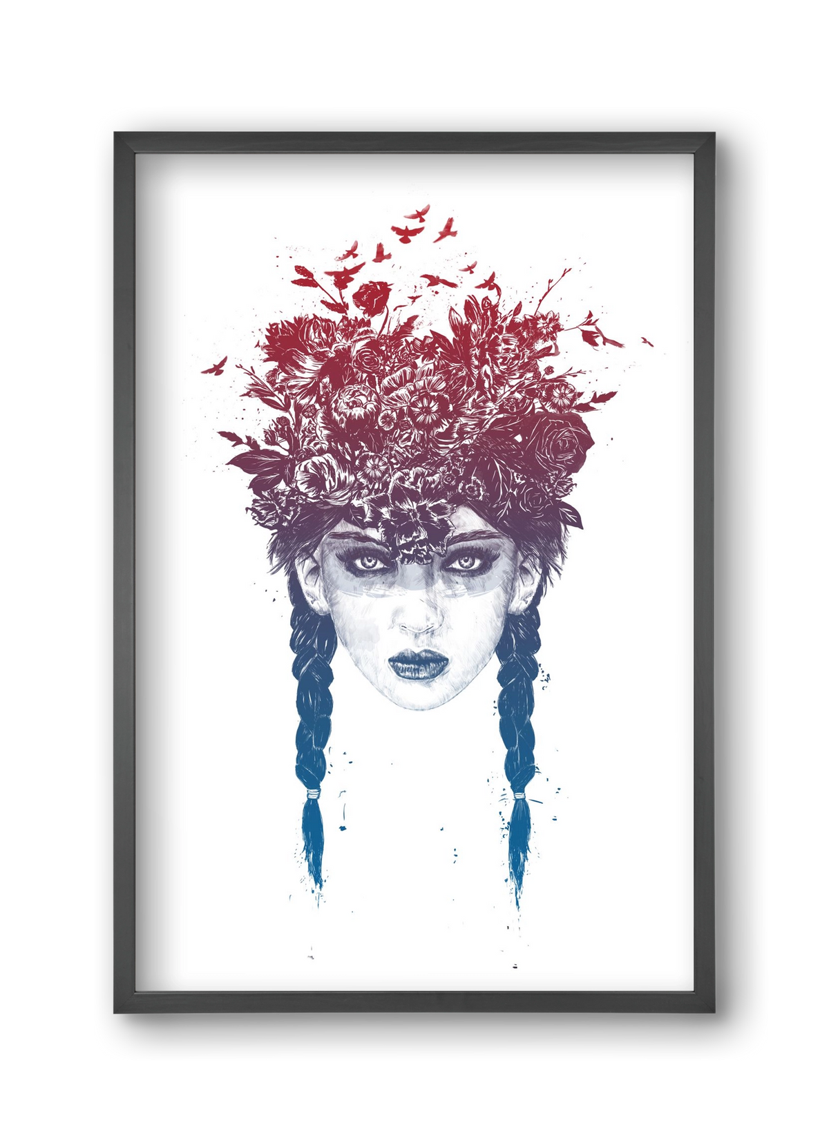 Summer Queen, 30x45 cm (30x45 cm), Fekete keret