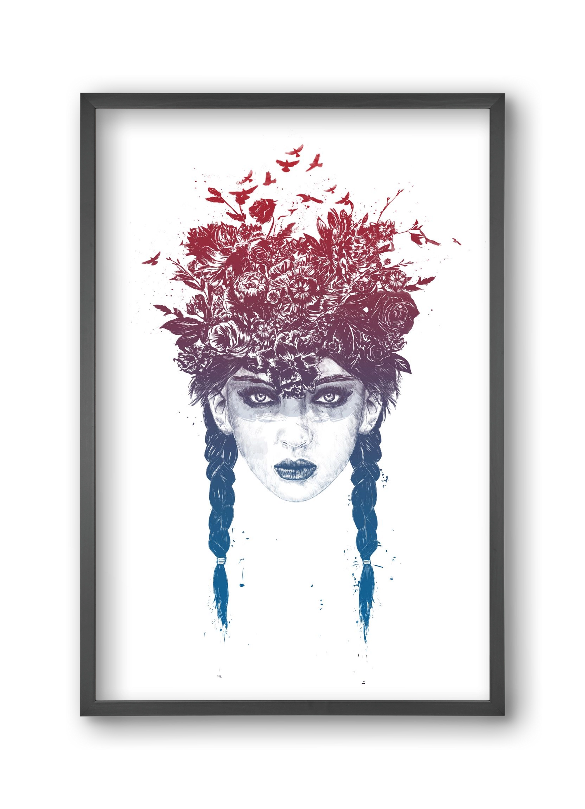 Summer Queen, 30x45 cm (30x45 cm), Fekete keret