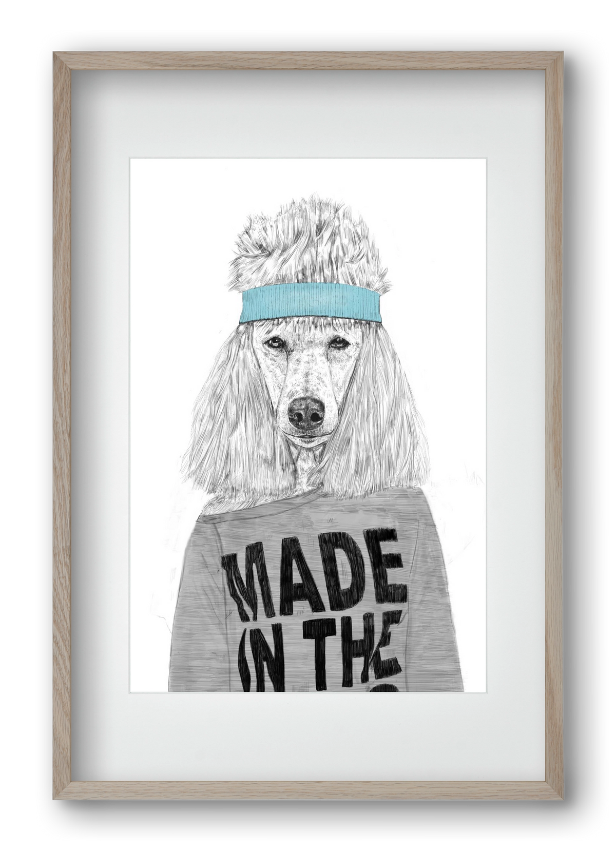 80's bitch, 40x60 cm (30x45 cm), Tölgy keret, paszpartuval