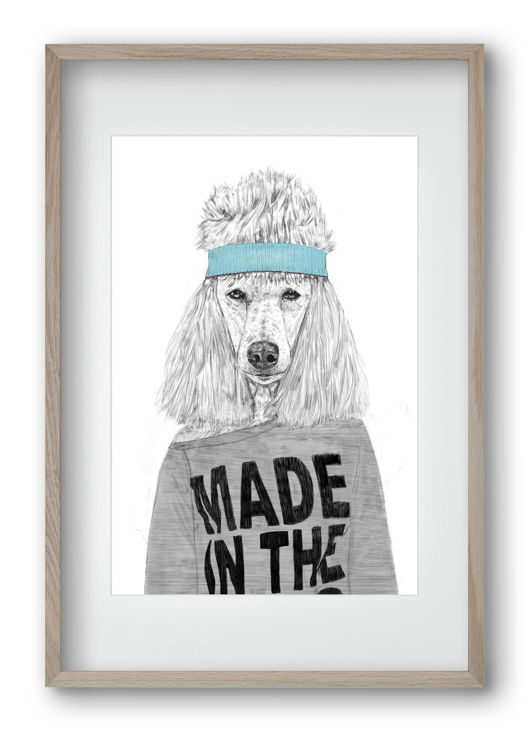 80's bitch, 40x60 cm (30x45 cm), Tölgy keret, paszpartuval