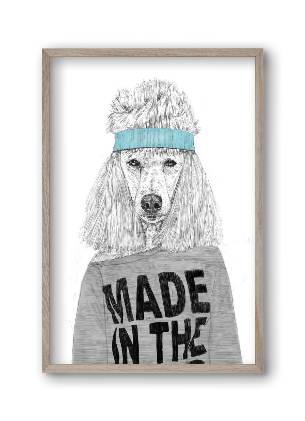 80's bitch, 30x45 cm (30x45 cm), Tölgy keret