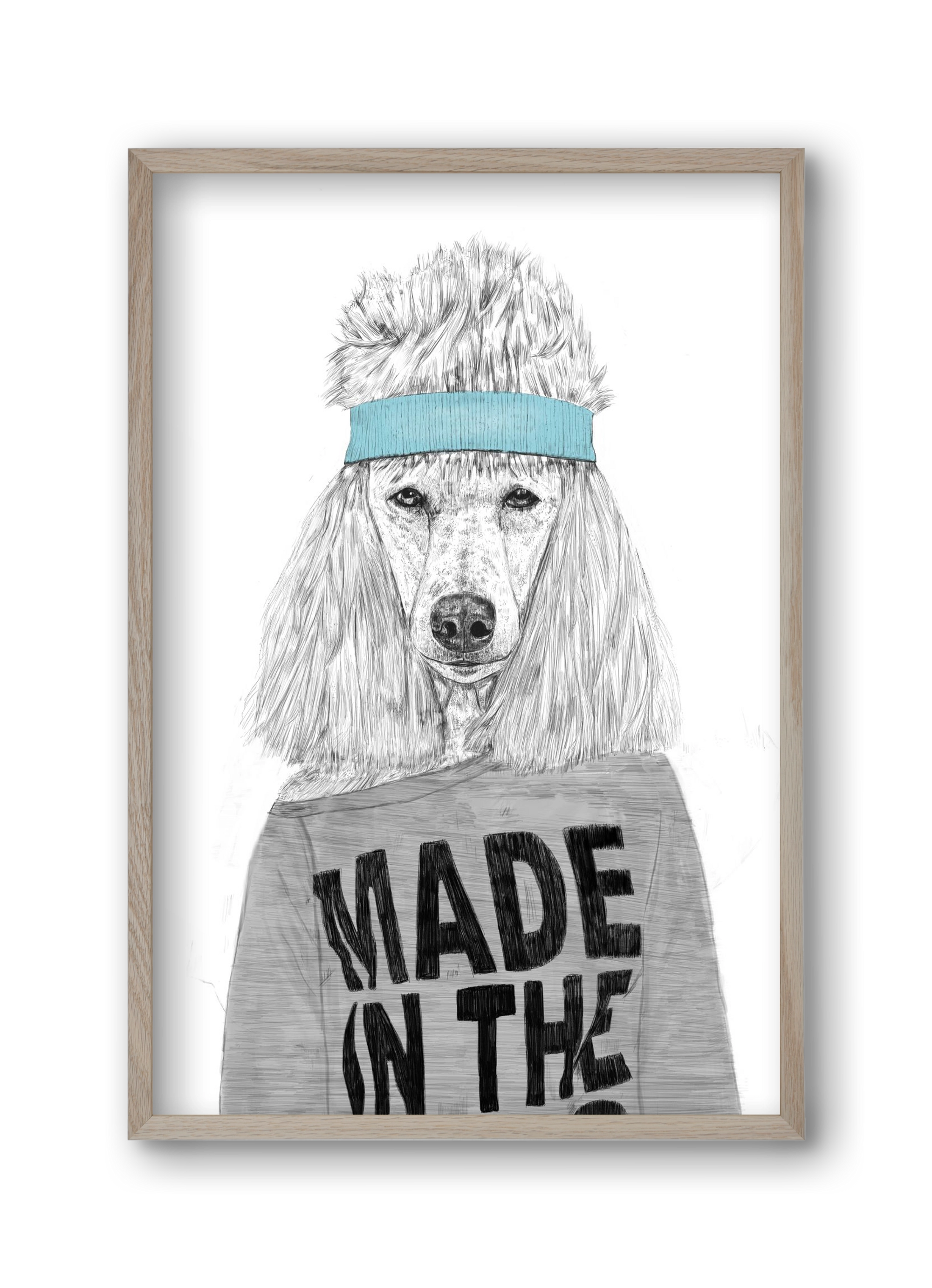 80's bitch, 30x45 cm (30x45 cm), Tölgy keret