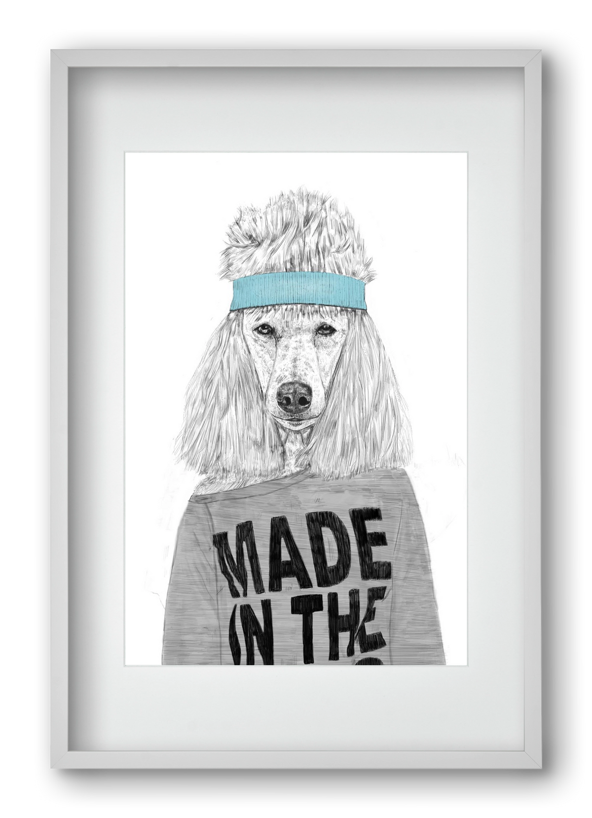 80's bitch, 40x60 cm (30x45 cm), Fehér keret, paszpartuval