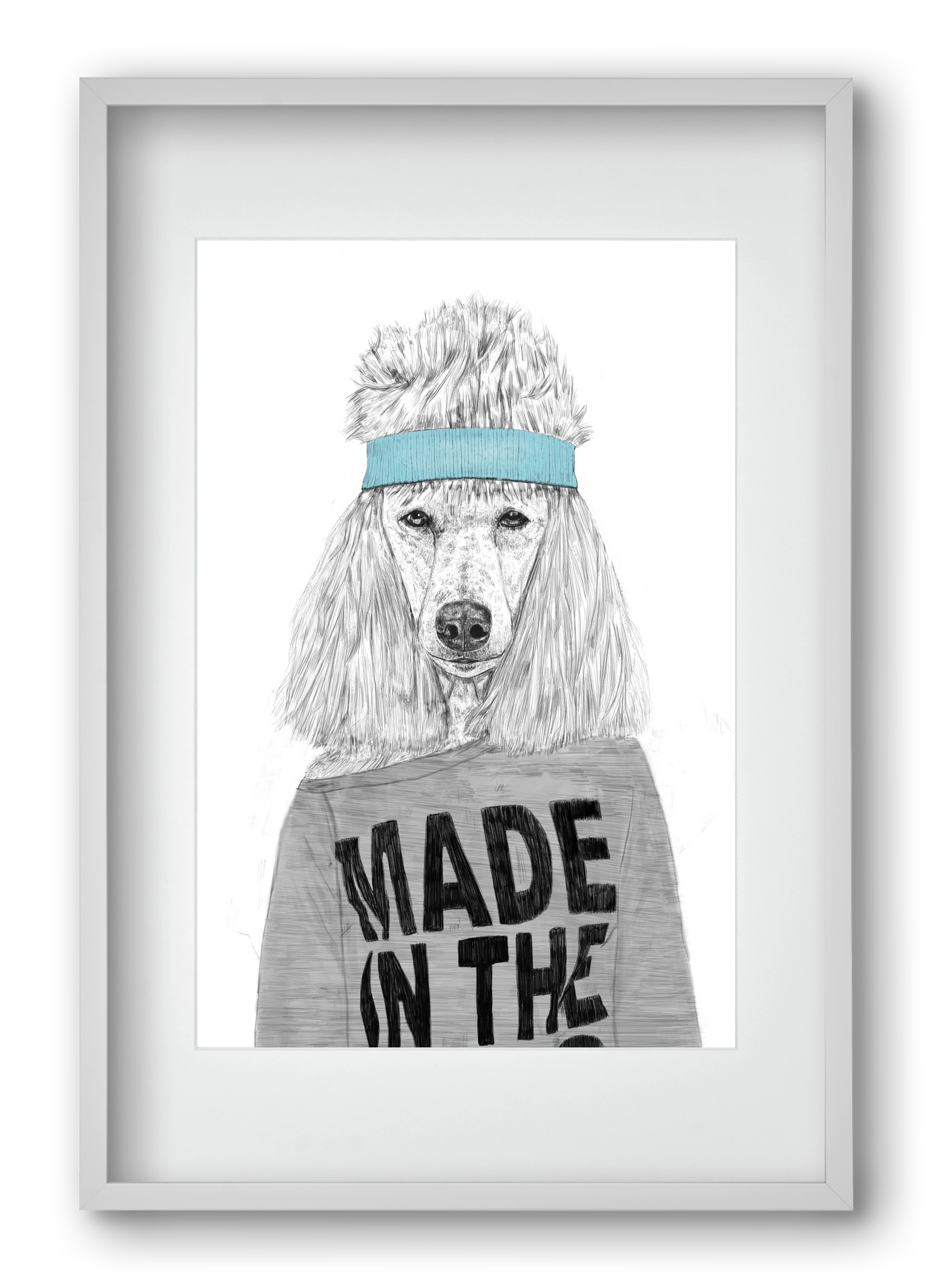 80's bitch, 40x60 cm (30x45 cm), Fehér keret, paszpartuval