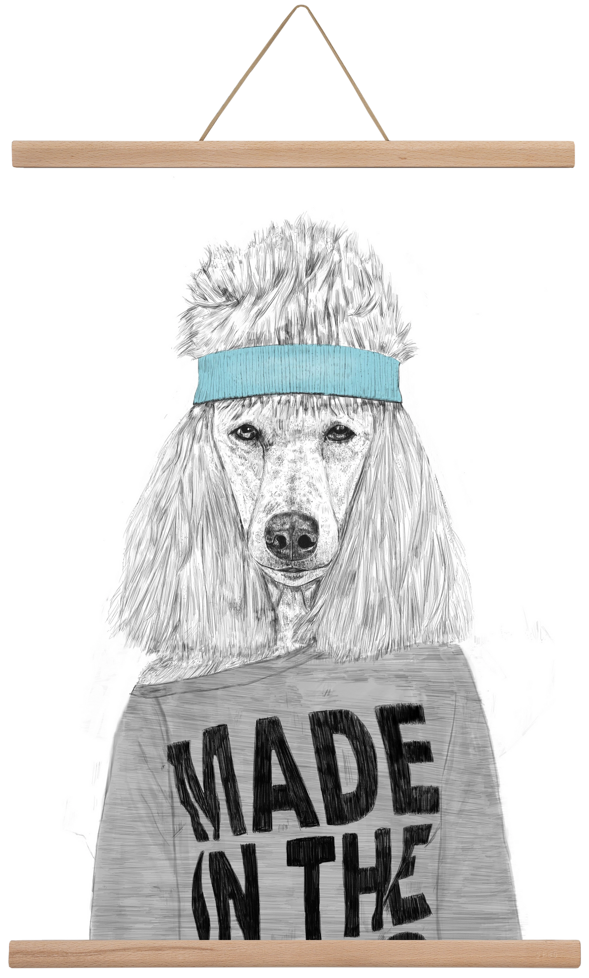 80's bitch, 40x60 cm (40x60 cm), Tölgy akasztó