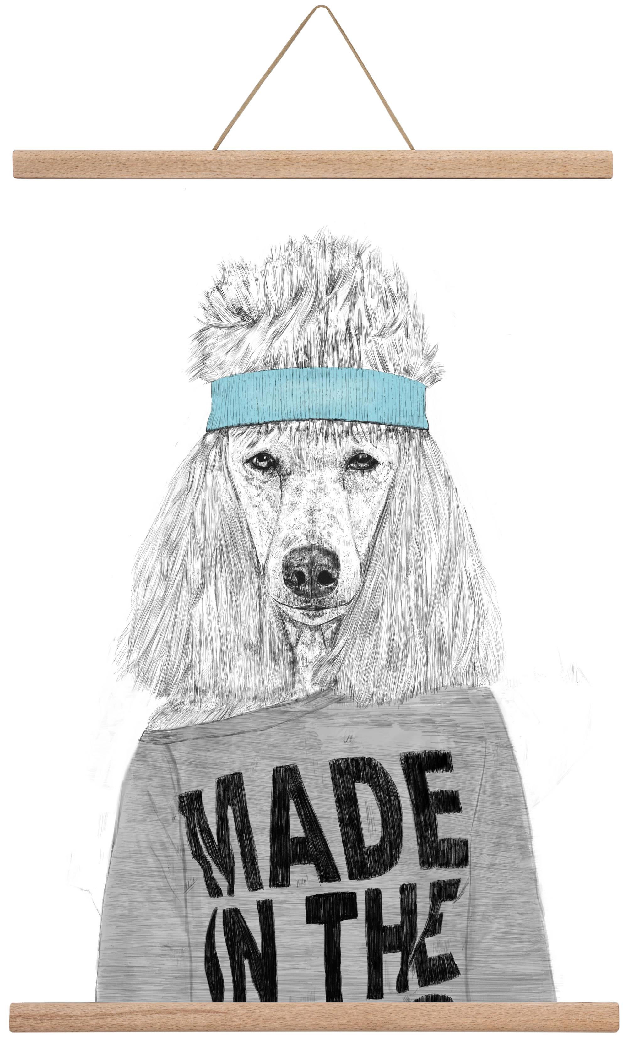 80's bitch, 40x60 cm (40x60 cm), Tölgy akasztó