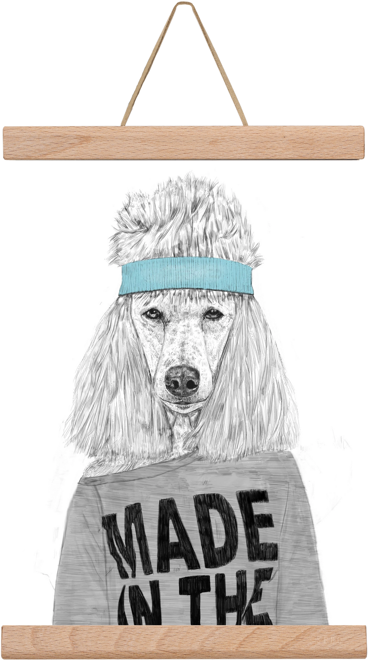 80's bitch, 20x30 cm (20x30 cm), Tölgy akasztó