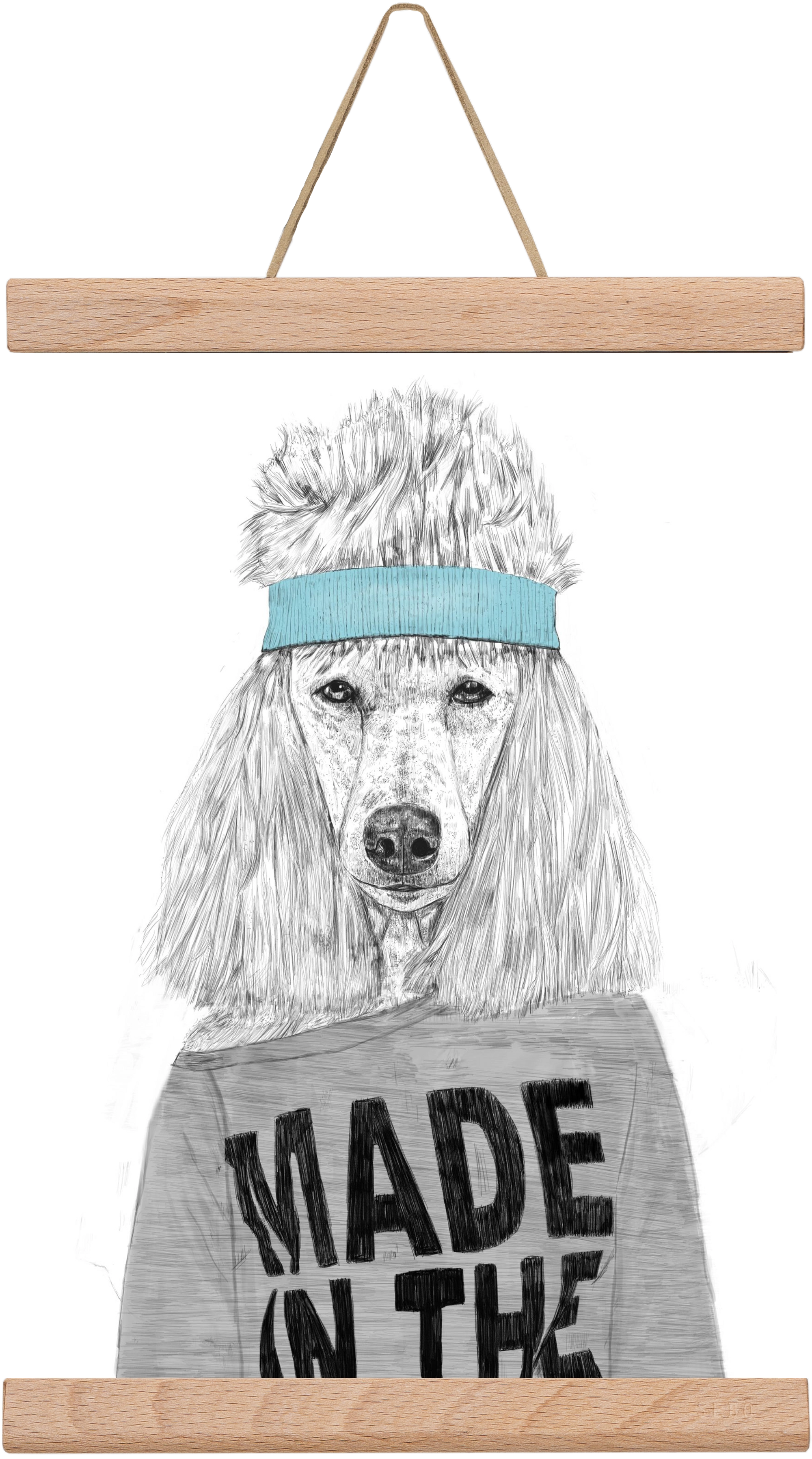 80's bitch, 20x30 cm (20x30 cm), Tölgy akasztó