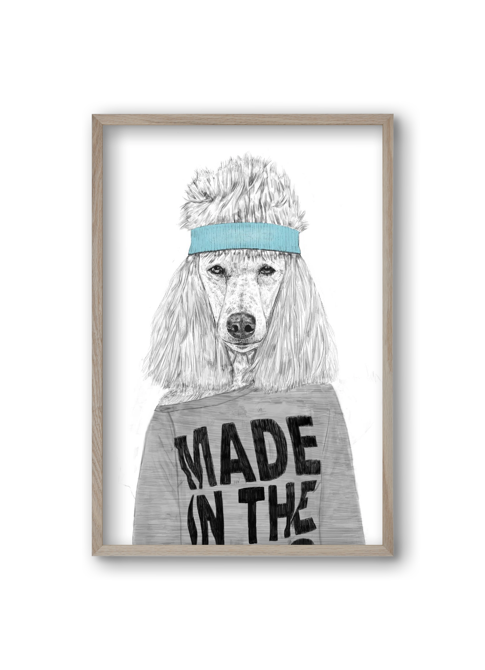 80's bitch, 20x30 cm (20x30 cm), Tölgy keret