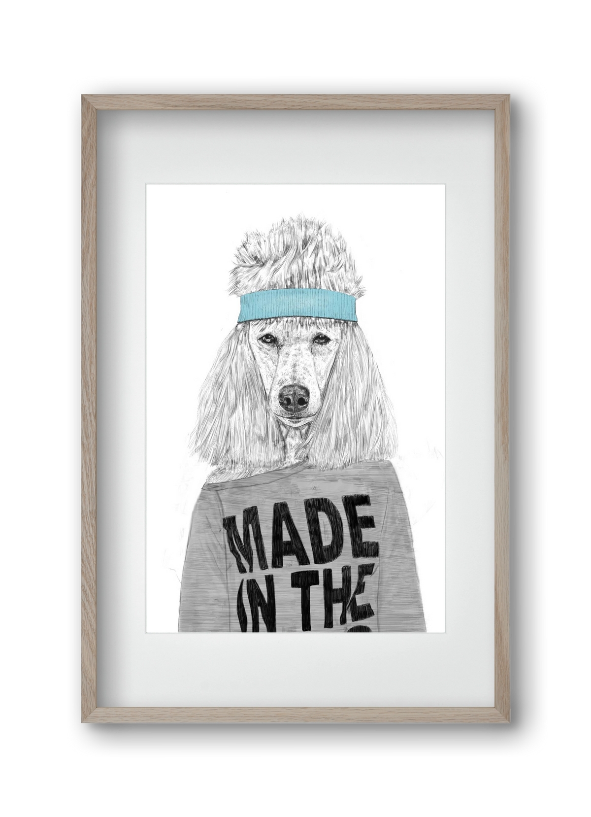 80's bitch, 30x45 cm (20x30 cm), Tölgy keret, paszpartuval