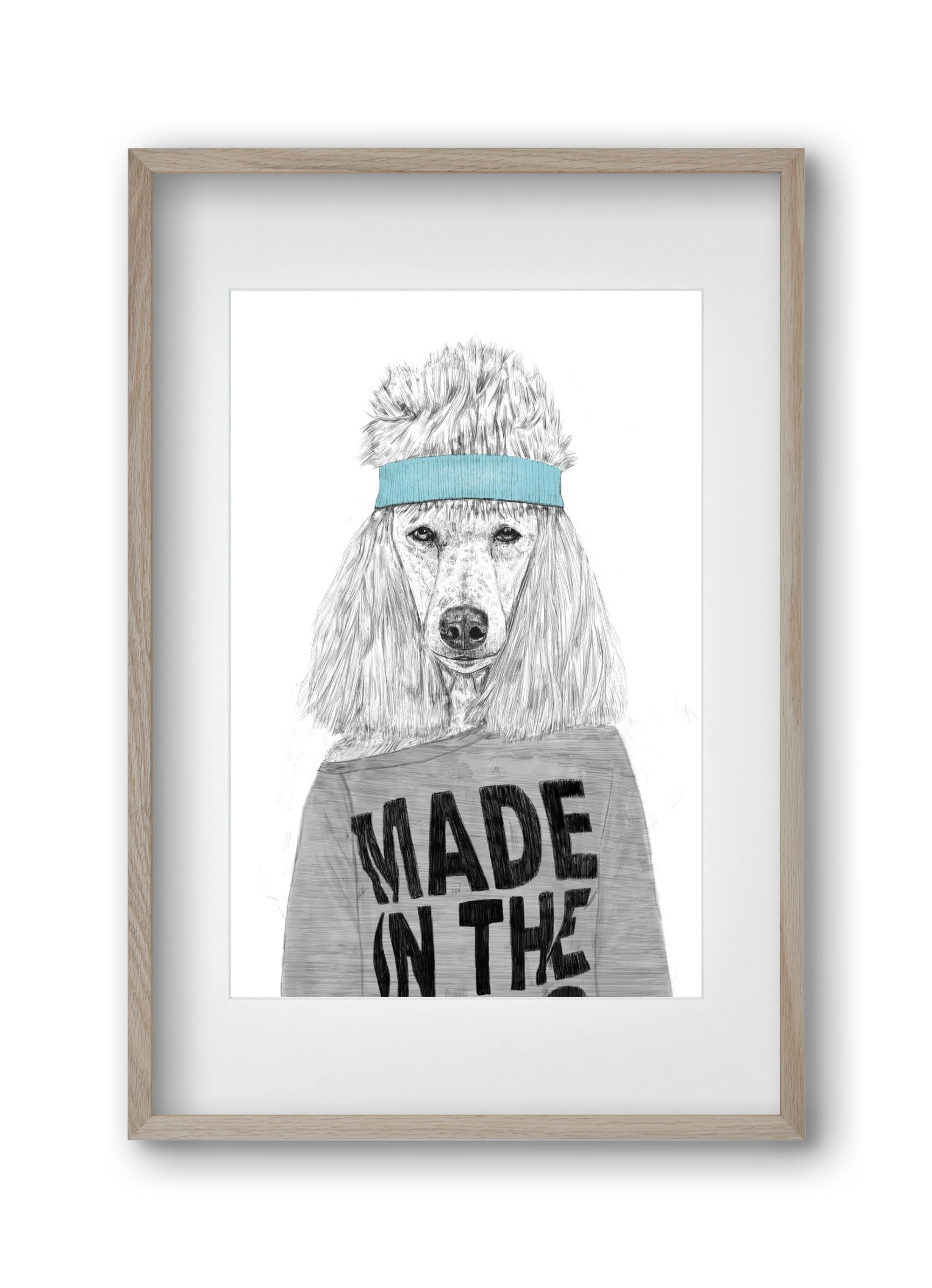 80's bitch, 30x45 cm (20x30 cm), Tölgy keret, paszpartuval