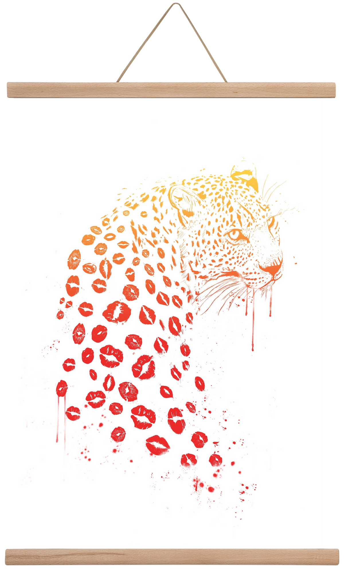 Kiss me, 40x60 cm (40x60 cm), Tölgy akasztó