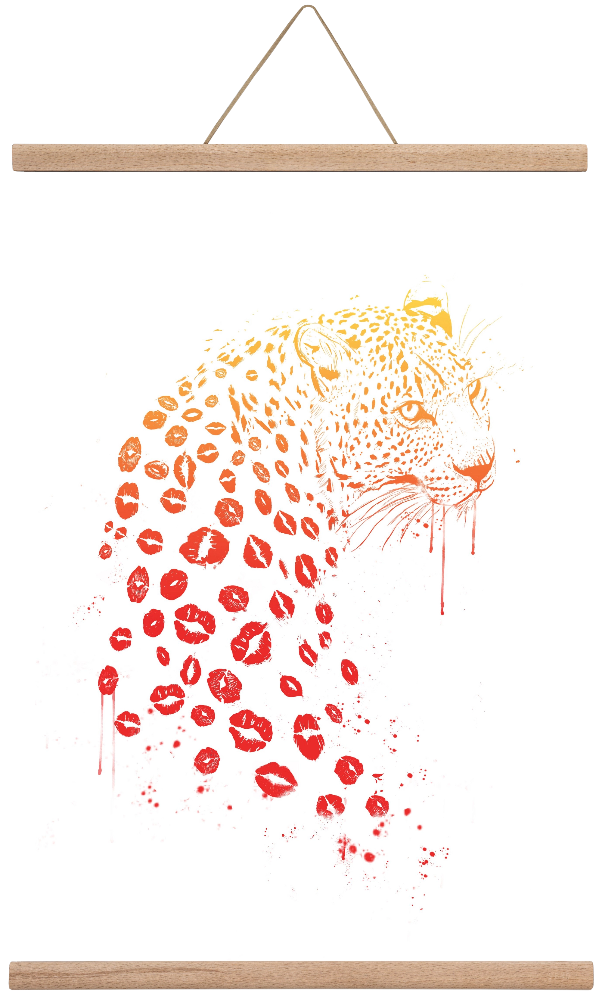 Kiss me, 40x60 cm (40x60 cm), Tölgy akasztó