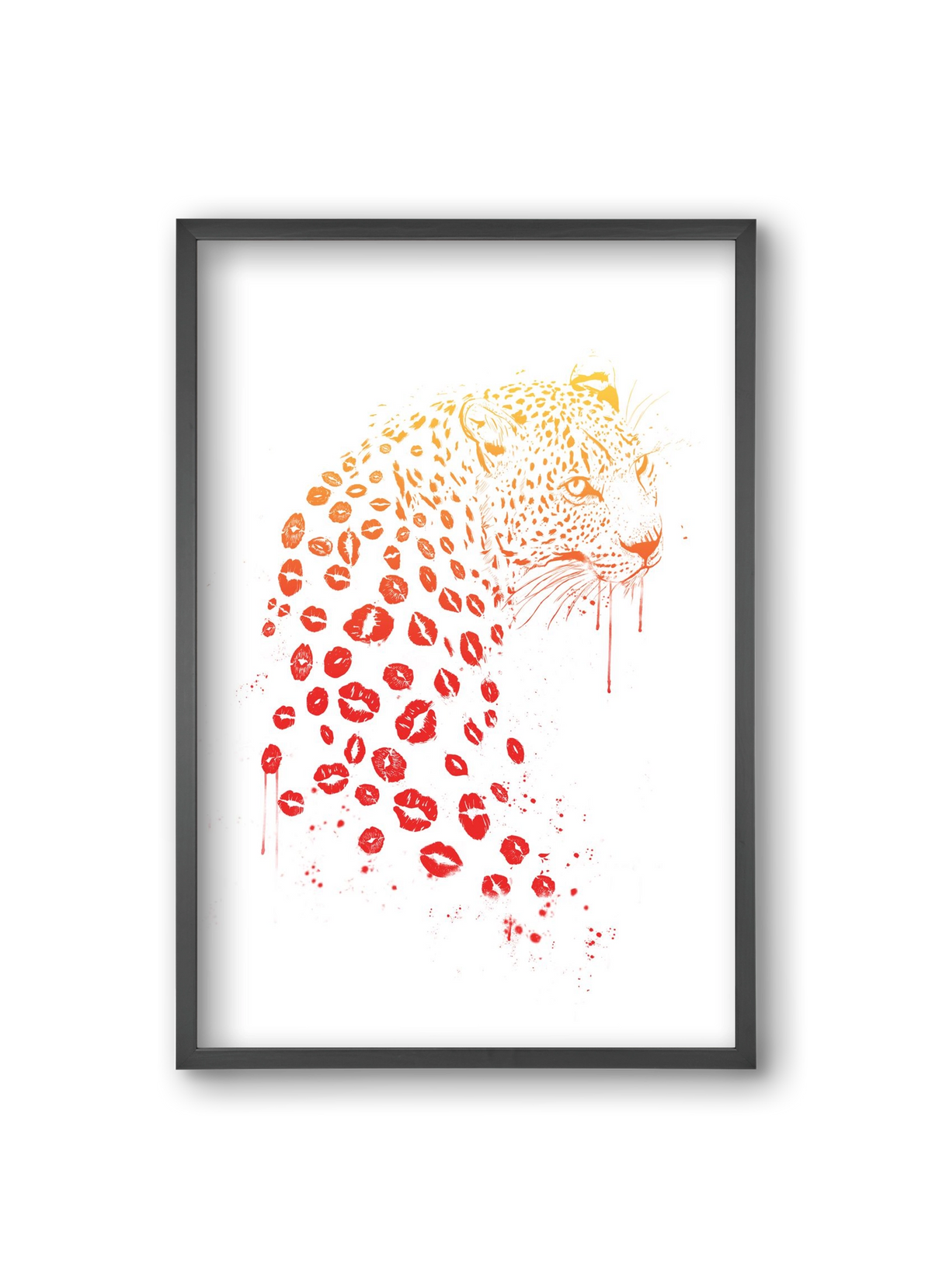 Kiss me, 20x30 cm (20x30 cm), Fekete keret