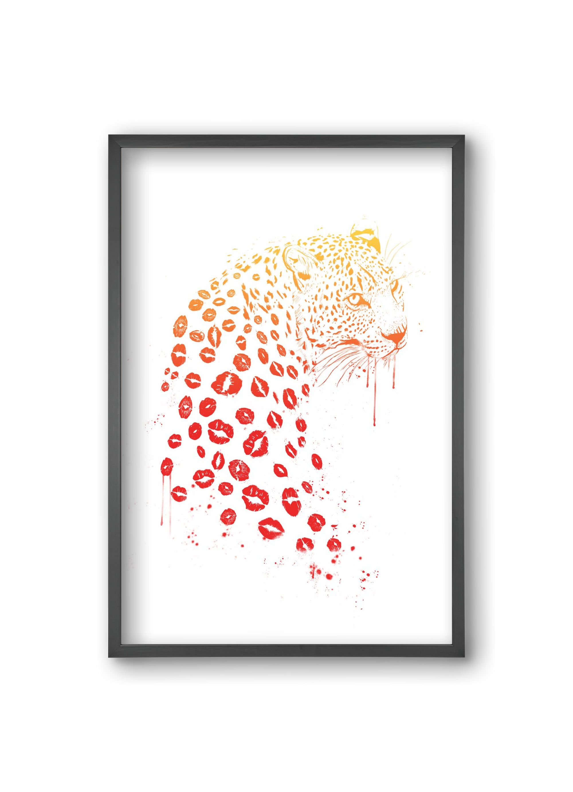 Kiss me, 20x30 cm (20x30 cm), Fekete keret