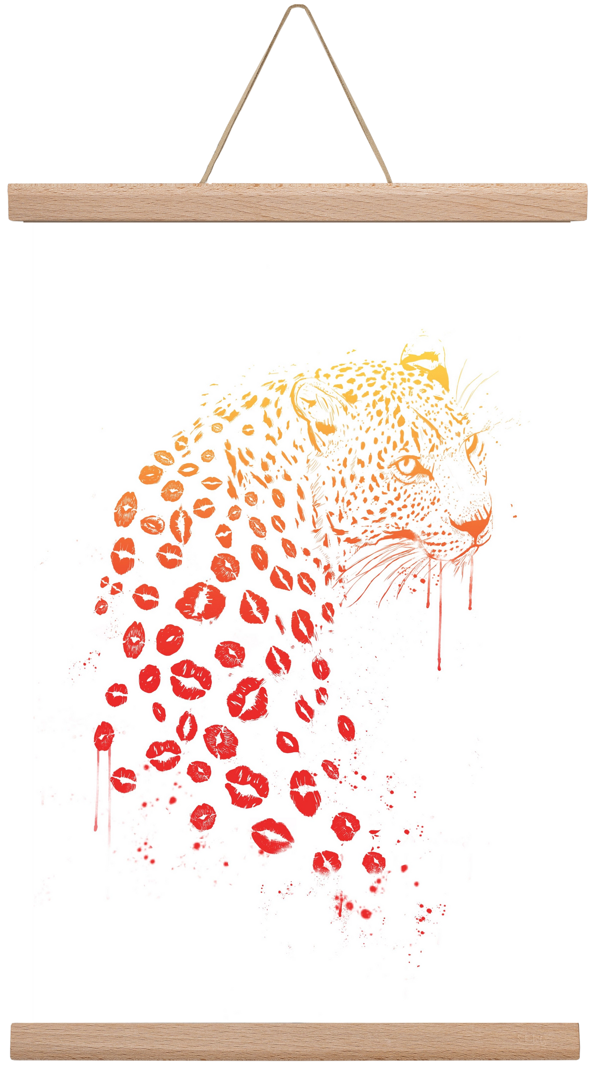 Kiss me, 30x45 cm (30x45 cm), Tölgy akasztó