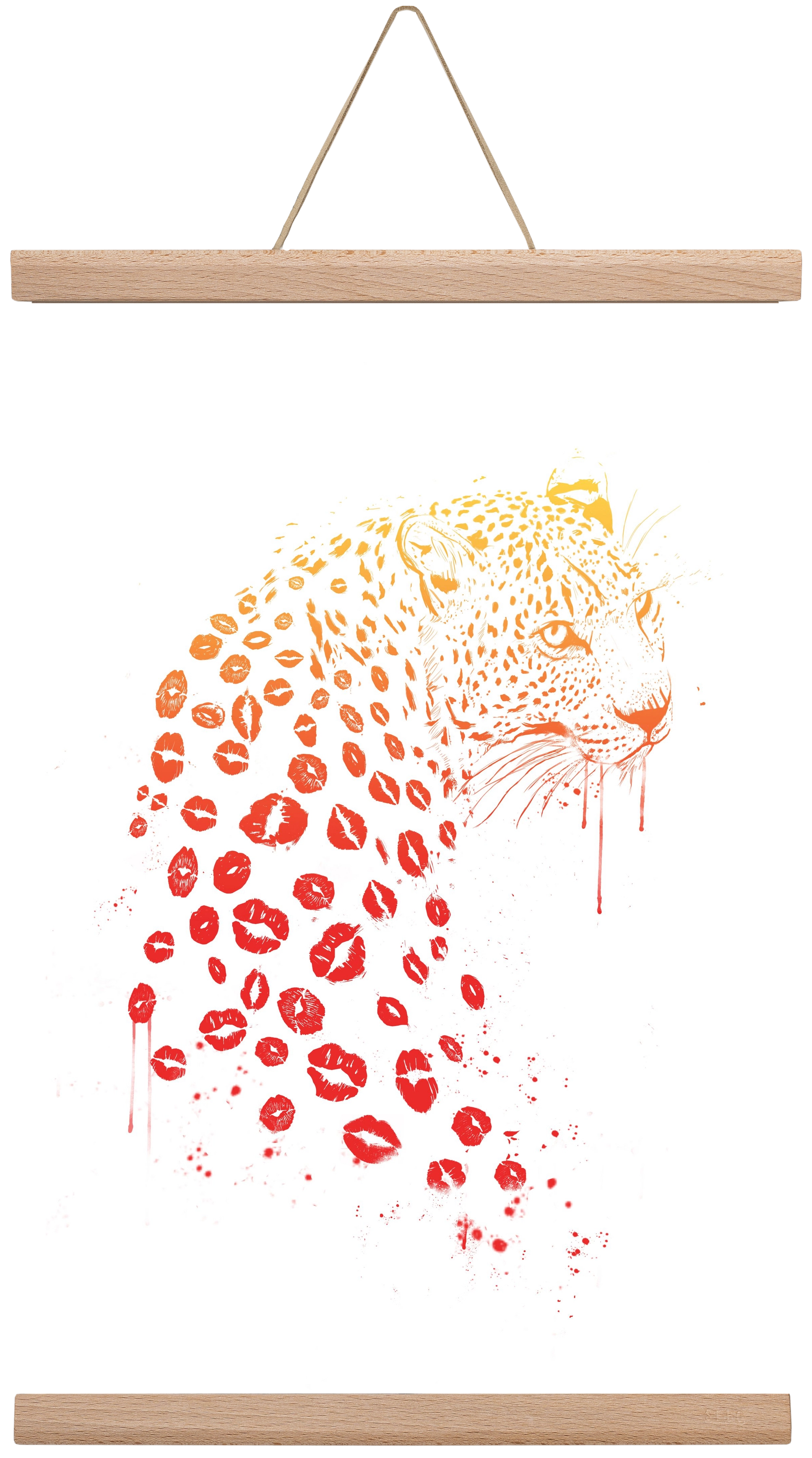 Kiss me, 30x45 cm (30x45 cm), Tölgy akasztó