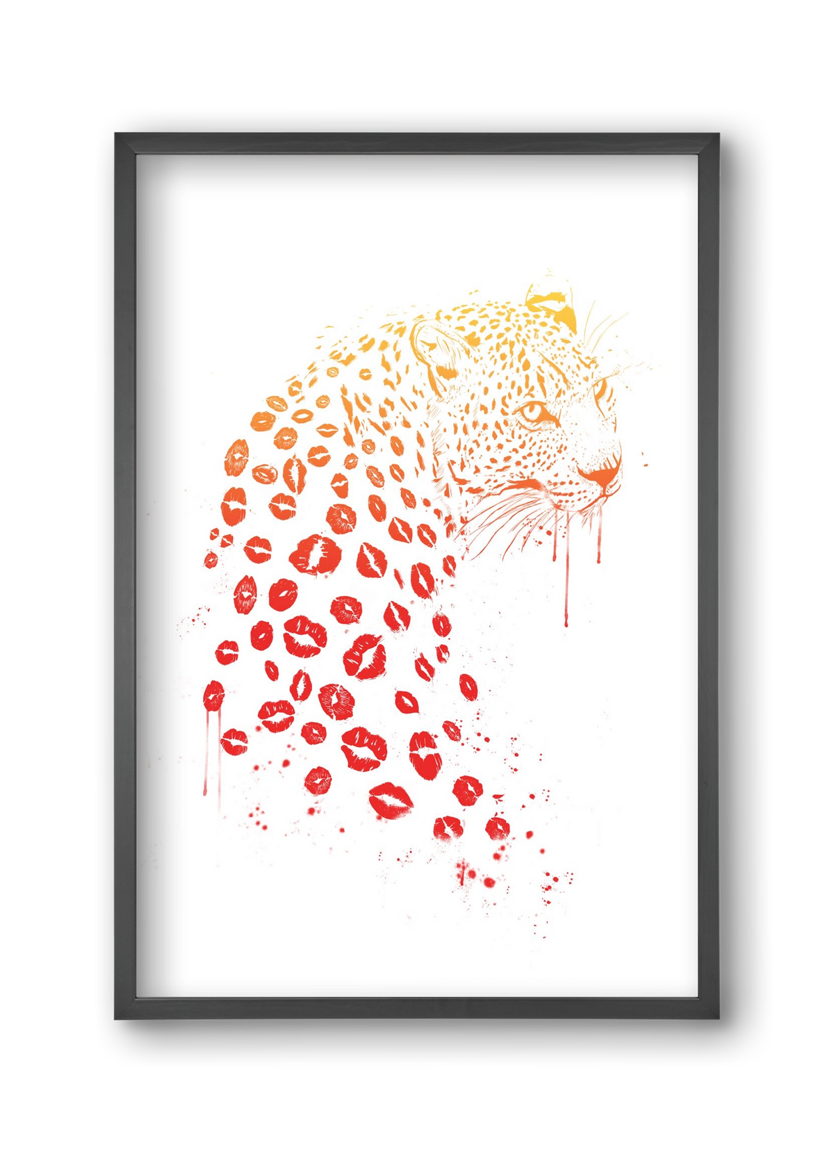 Kiss me, 30x45 cm (30x45 cm), Fekete keret