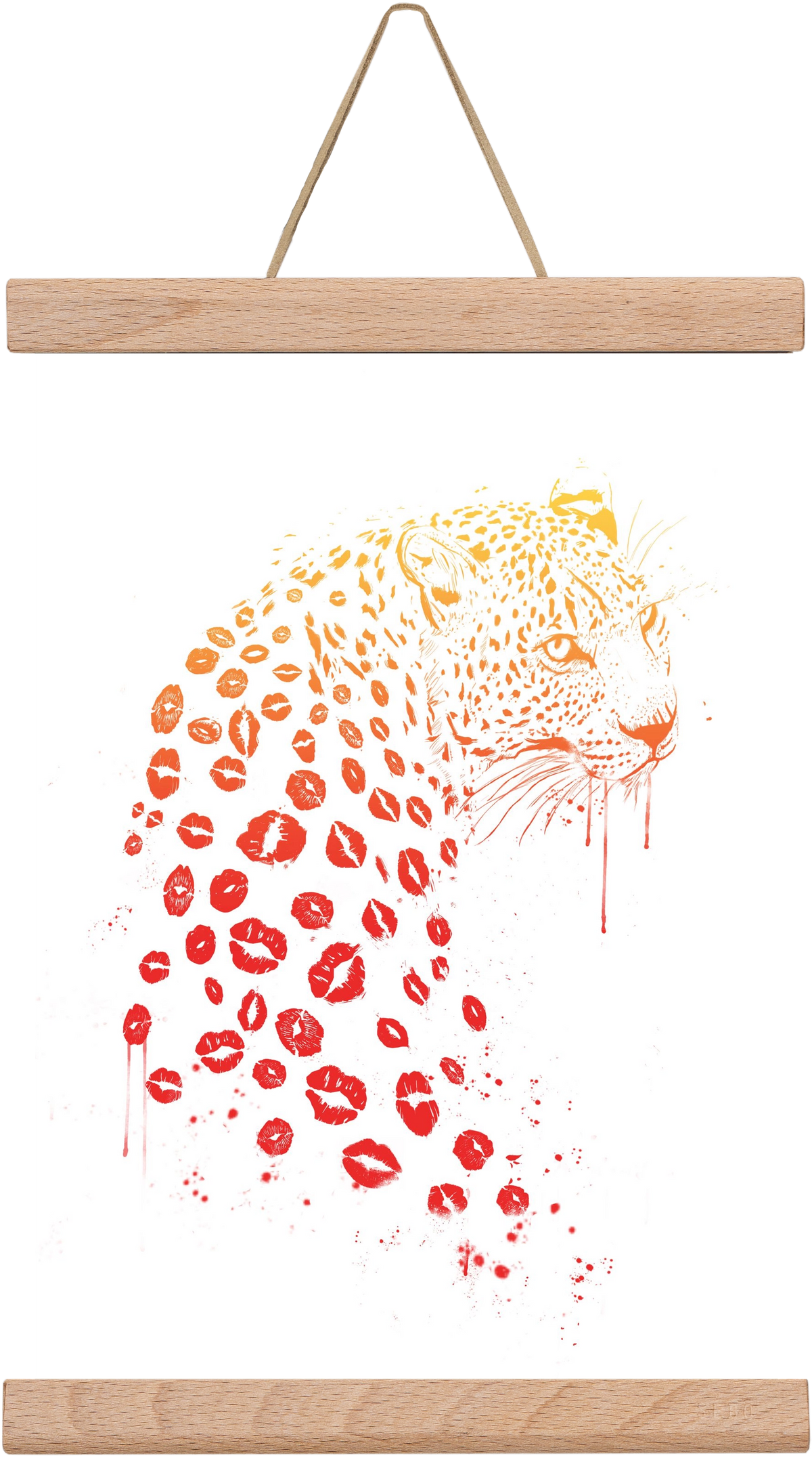 Kiss me, 20x30 cm (20x30 cm), Tölgy akasztó
