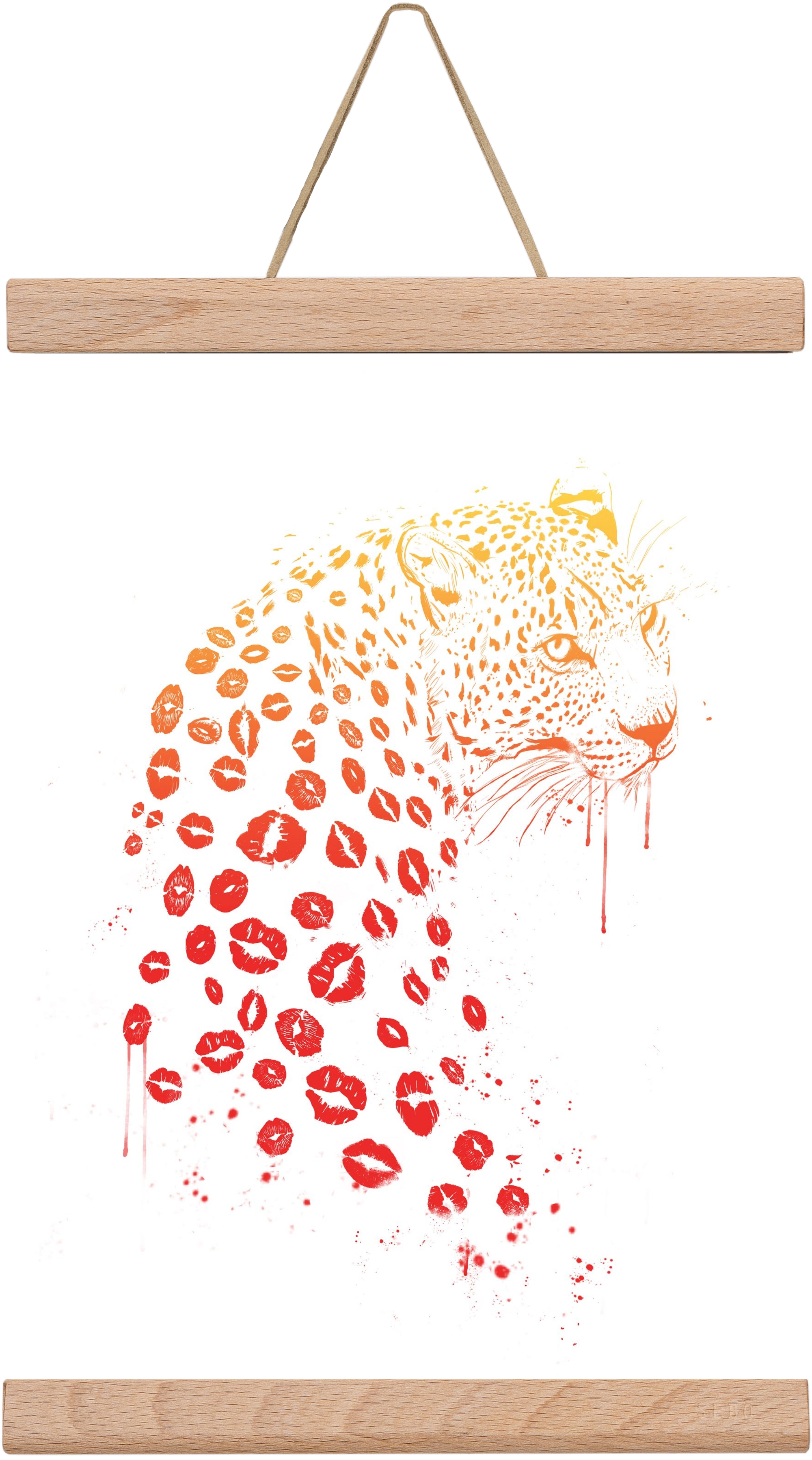 Kiss me, 20x30 cm (20x30 cm), Tölgy akasztó