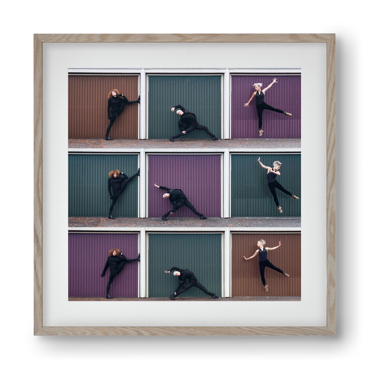 Tic-Tac-Toe, 40x40 cm (30x30 cm), Tölgy keret, paszpartuval