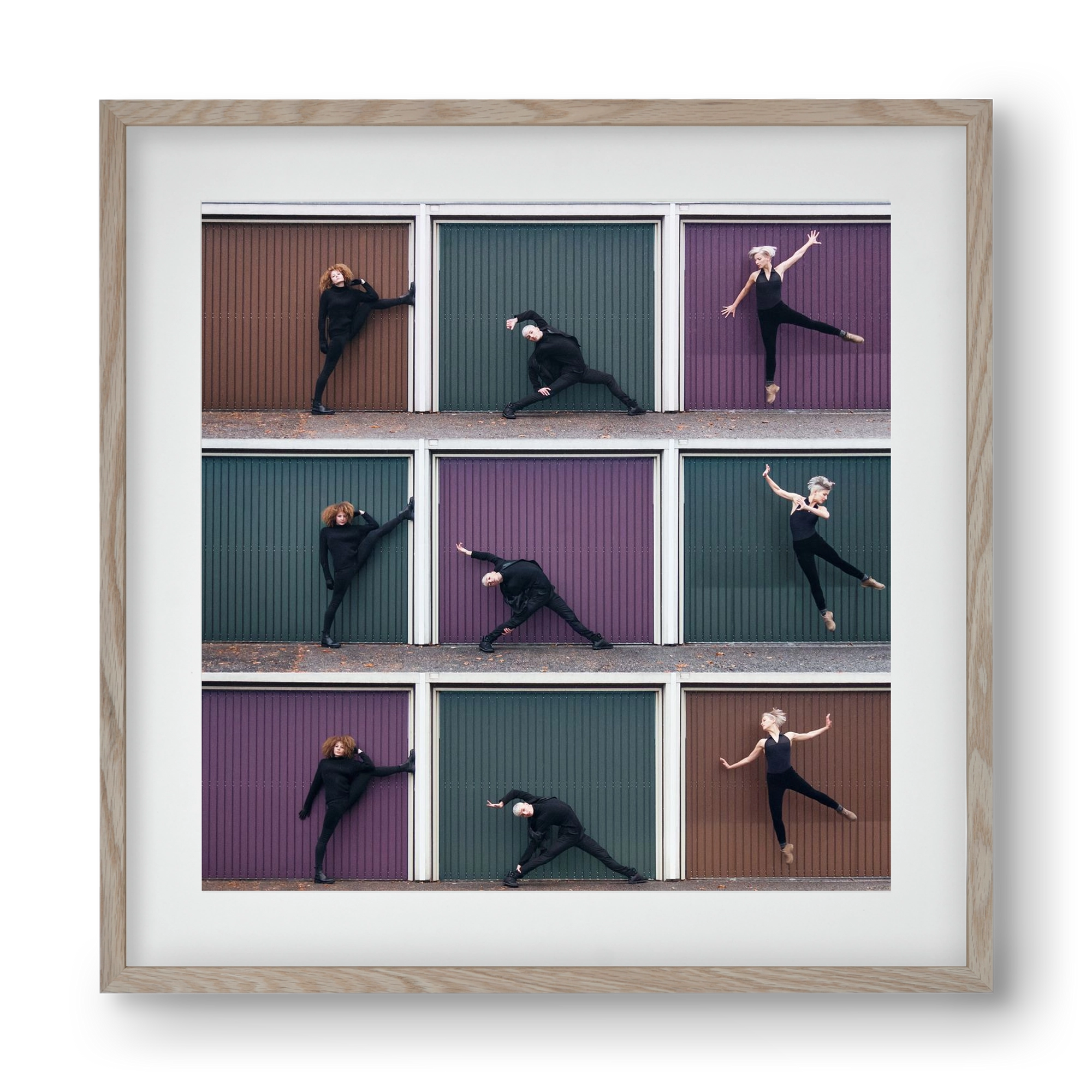 Tic-Tac-Toe, 40x40 cm (30x30 cm), Tölgy keret, paszpartuval