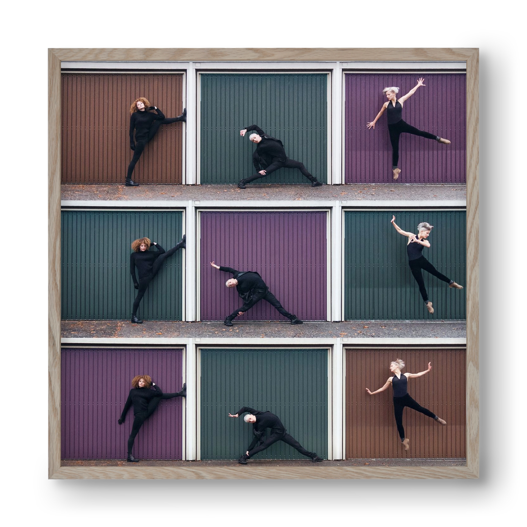 Tic-Tac-Toe, 40x40 cm (40x40 cm), Tölgy keret