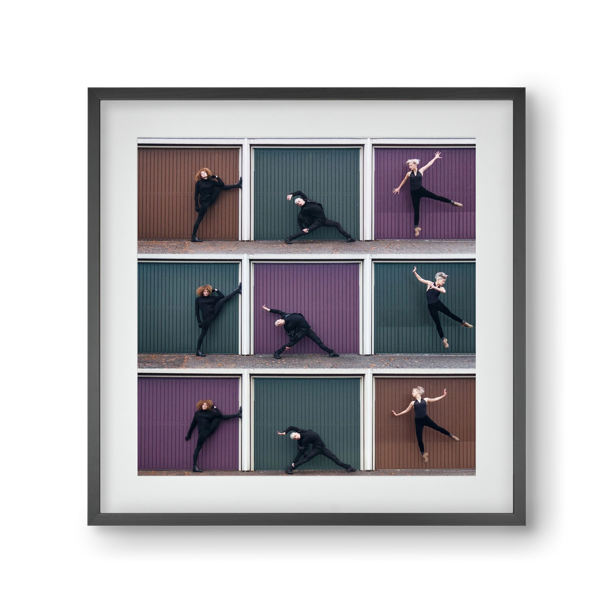 Tic-Tac-Toe, 30x30 cm (20x20 cm), Fekete keret, paszpartuval