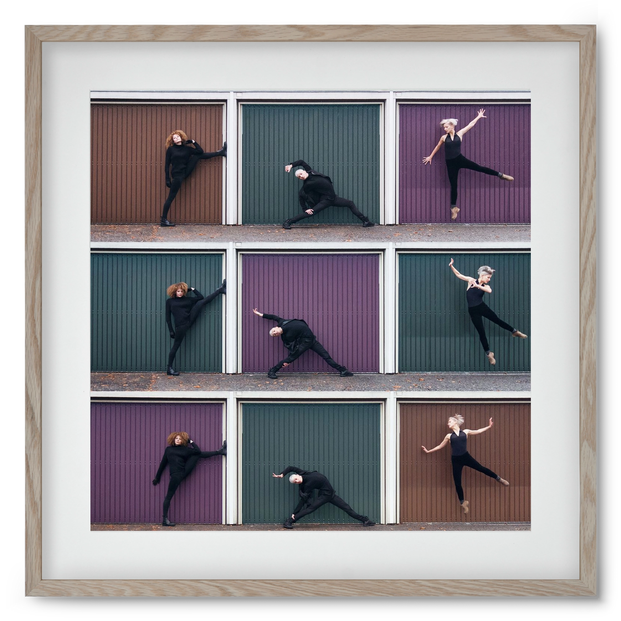 Tic-Tac-Toe, 50x50 cm (40x40 cm), Tölgy keret, paszpartuval