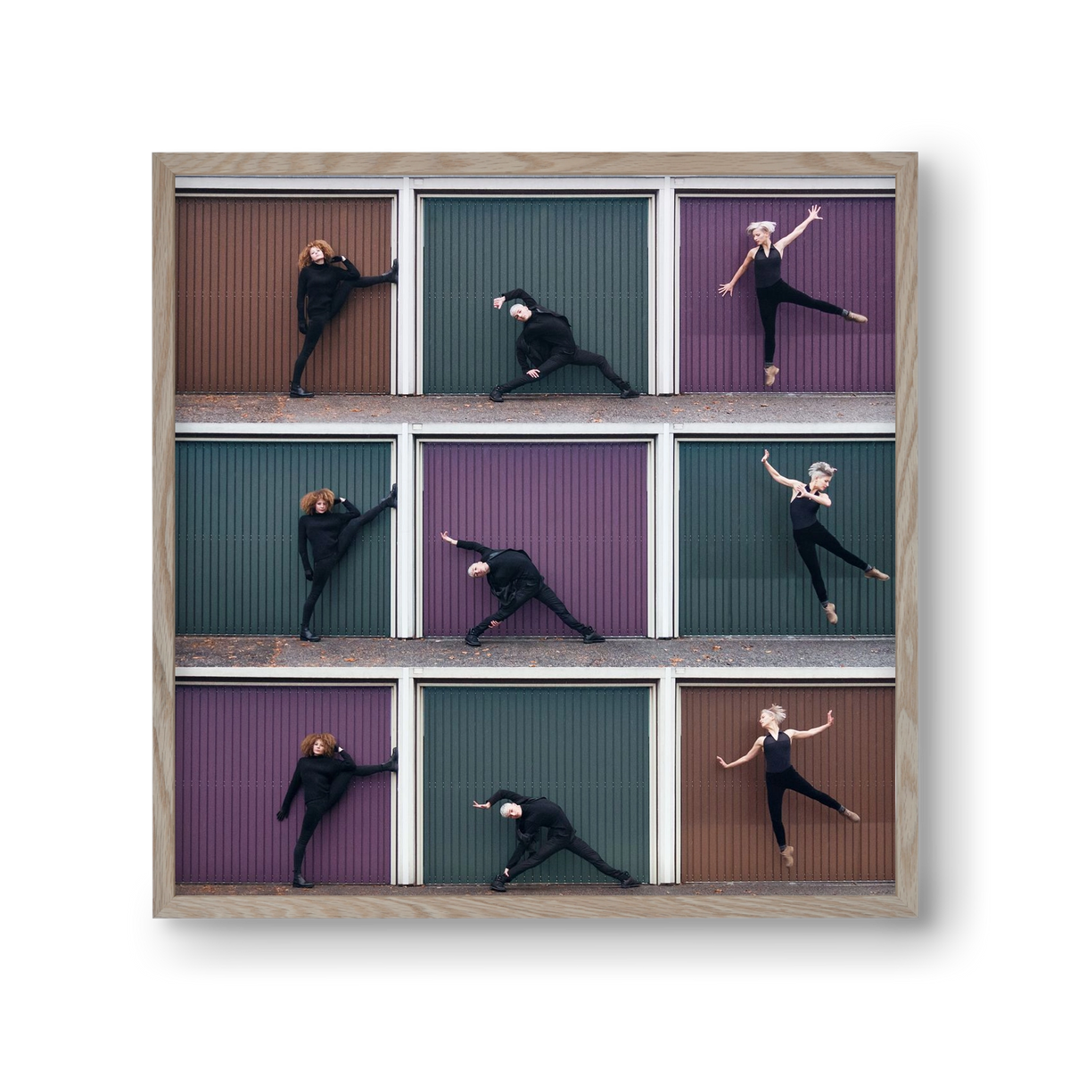 Tic-Tac-Toe, 30x30 cm (30x30 cm), Tölgy keret