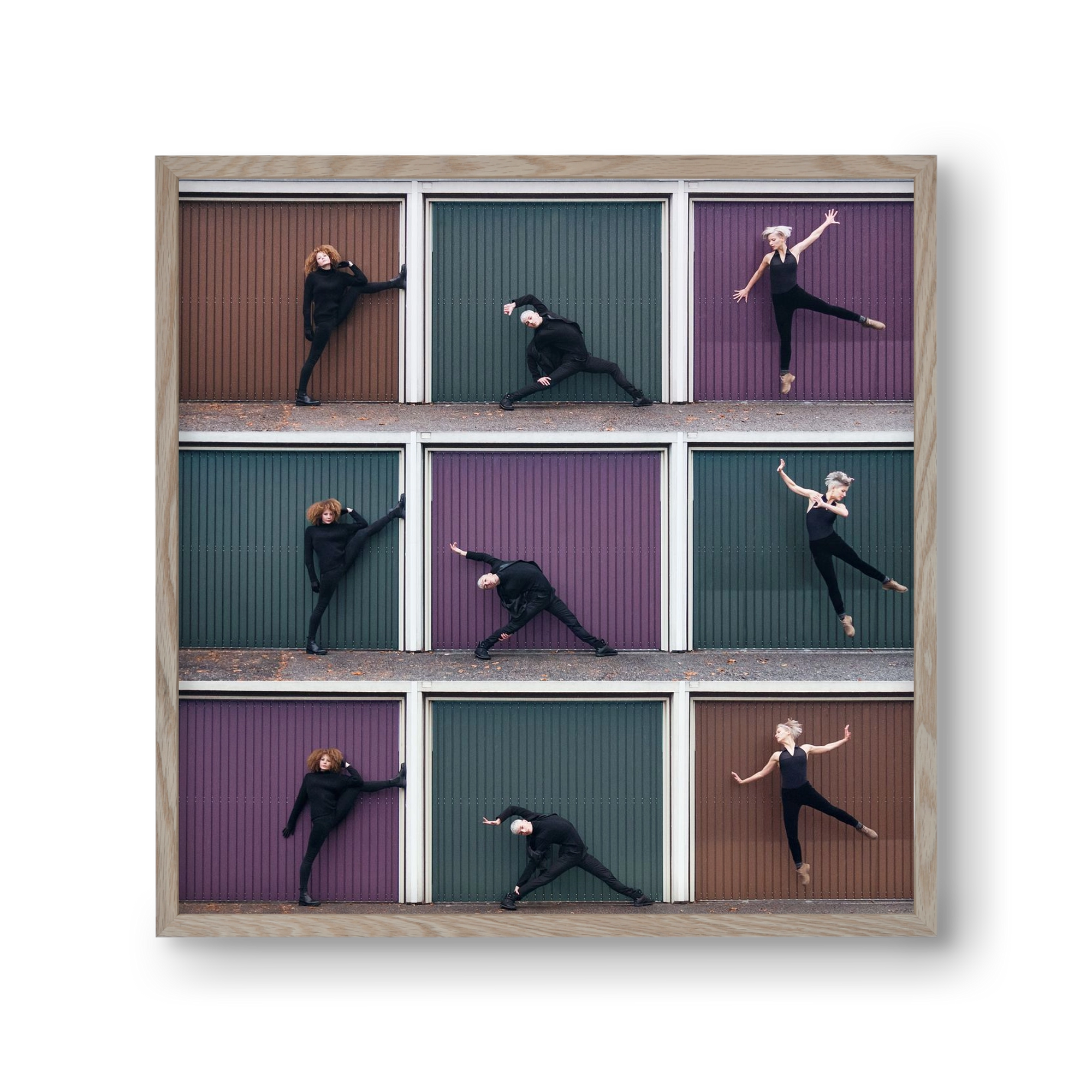 Tic-Tac-Toe, 30x30 cm (30x30 cm), Tölgy keret