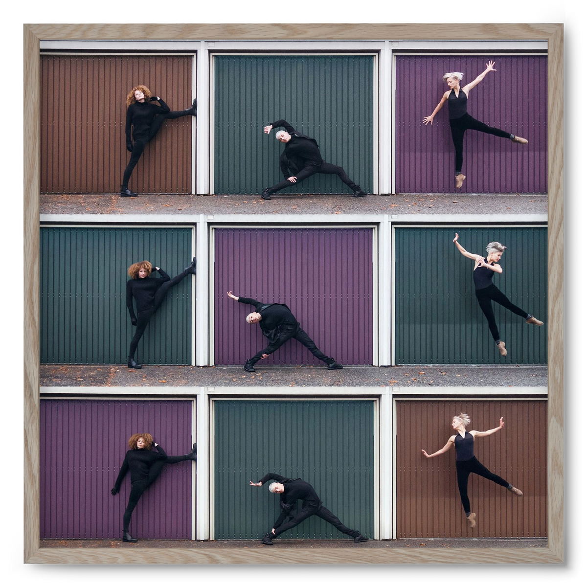 Tic-Tac-Toe, 50x50 cm (50x50 cm), Tölgy keret