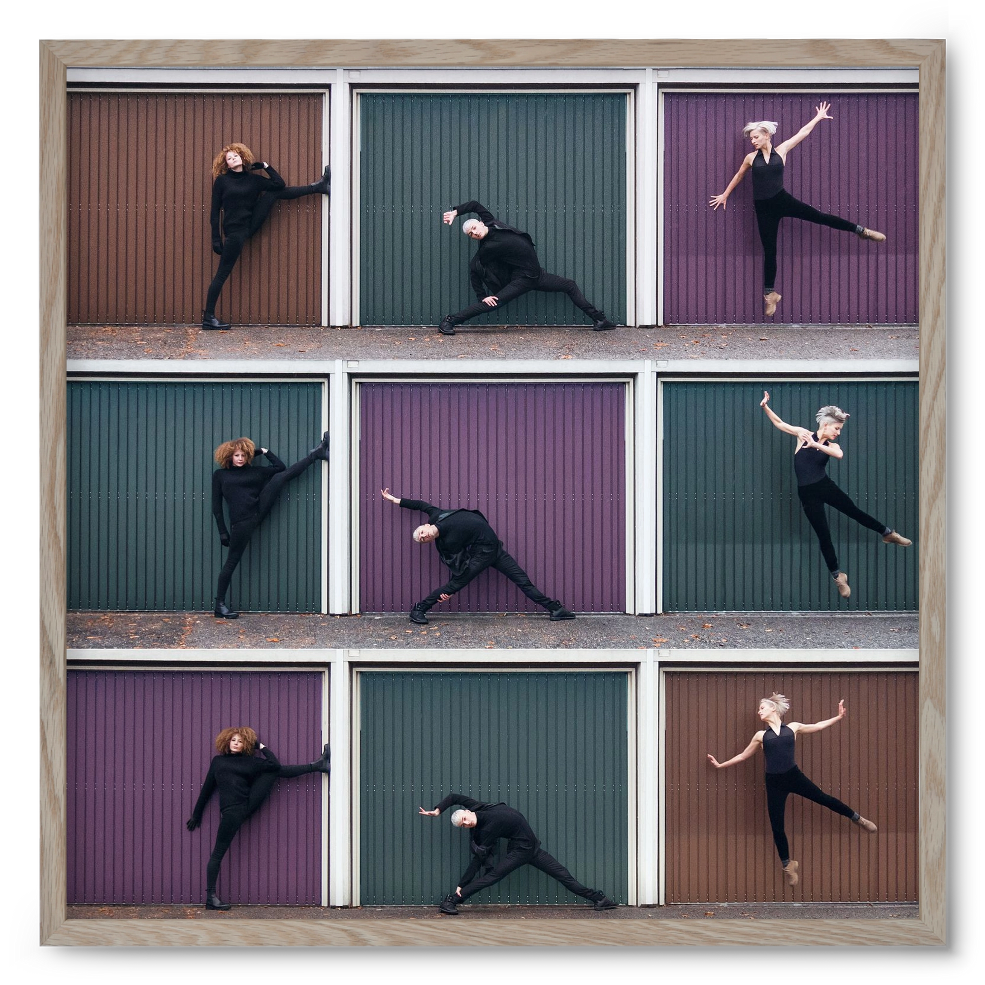 Tic-Tac-Toe, 50x50 cm (50x50 cm), Tölgy keret