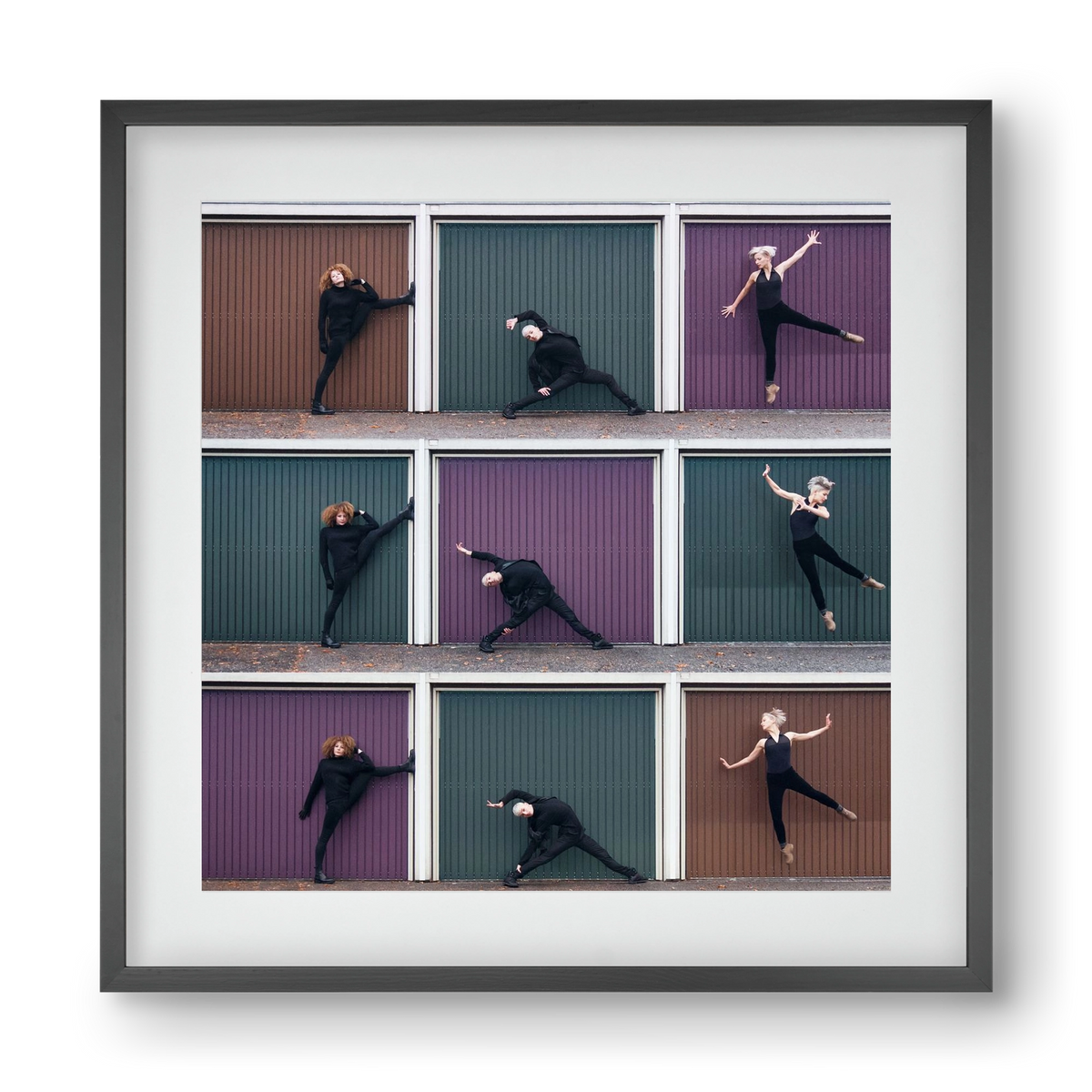 Tic-Tac-Toe, 40x40 cm (30x30 cm), Fekete keret, paszpartuval