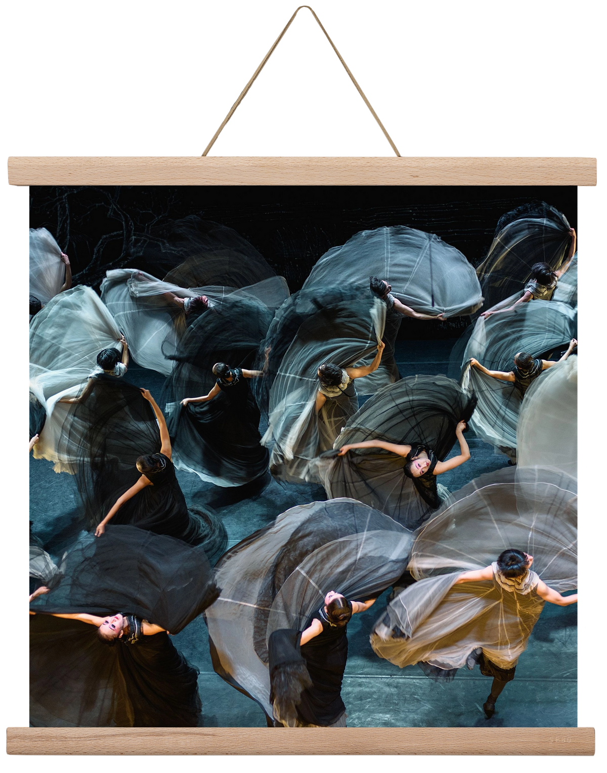 ocean of skirts 2 square, 40x40 cm (40x40 cm), Tölgy akasztó