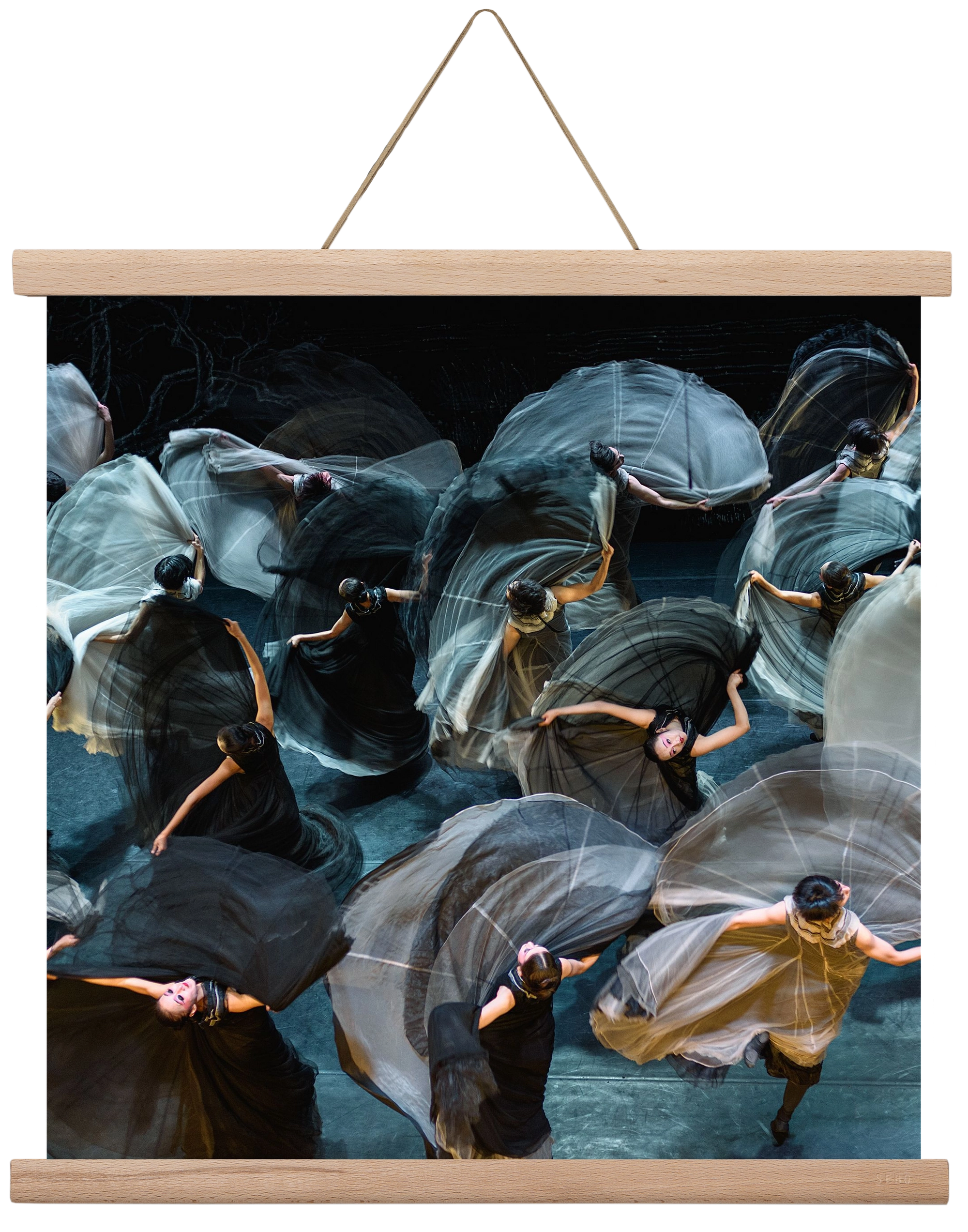 ocean of skirts 2 square, 40x40 cm (40x40 cm), Tölgy akasztó