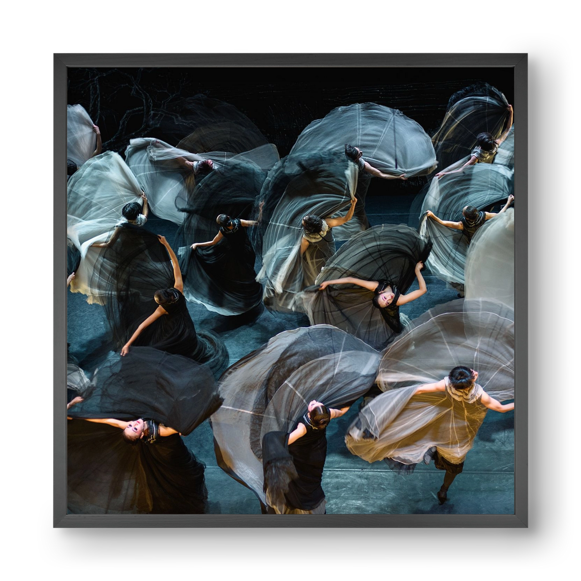 ocean of skirts 2 square, 40x40 cm (40x40 cm), Fekete keret