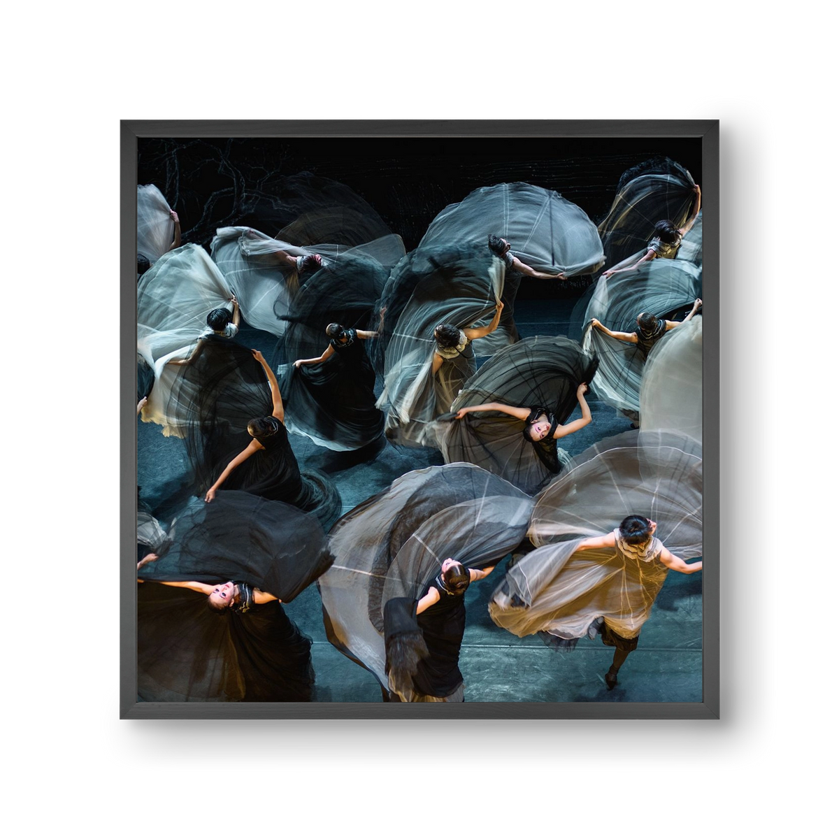 ocean of skirts 2 square, 30x30 cm (30x30 cm), Fekete keret