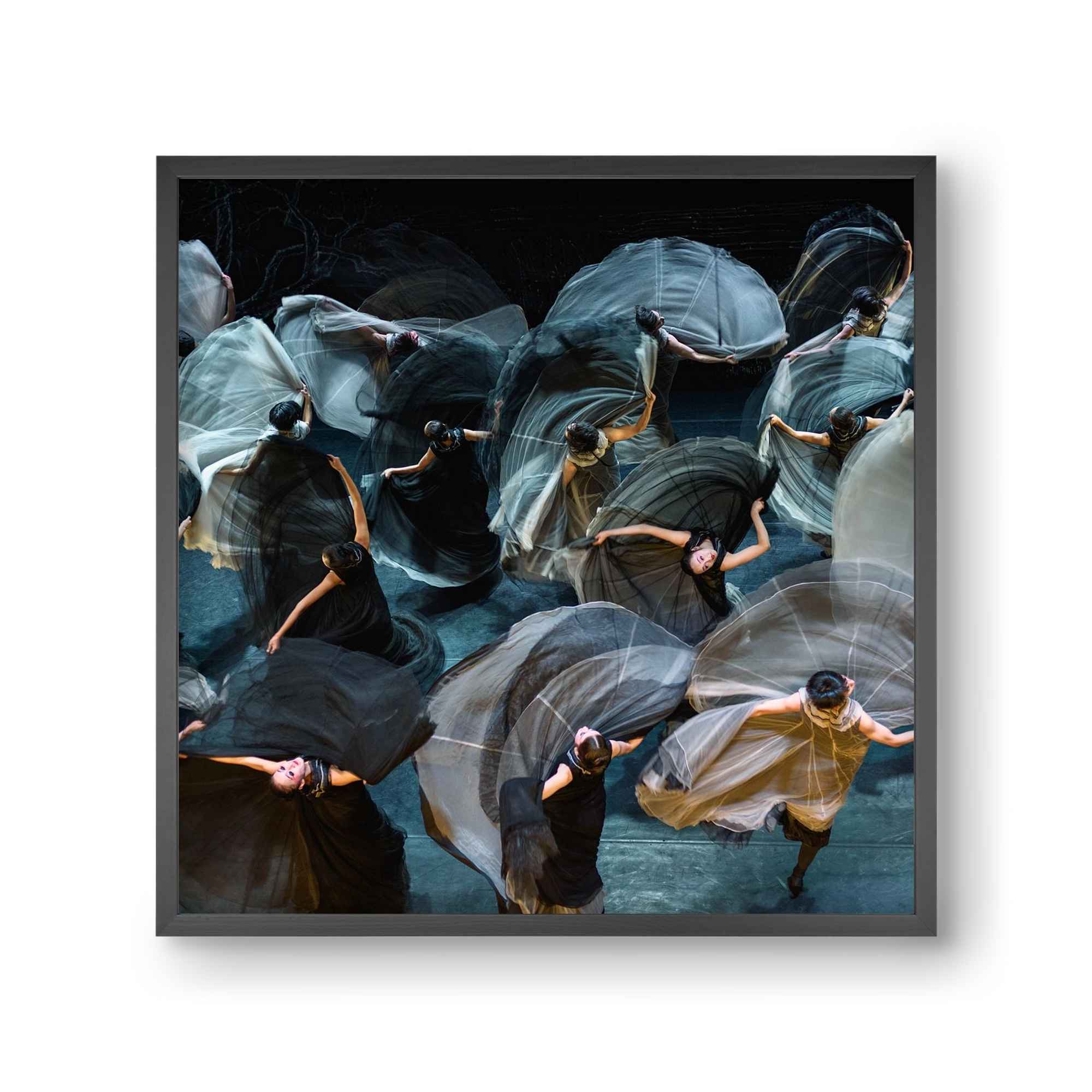 ocean of skirts 2 square, 30x30 cm (30x30 cm), Fekete keret