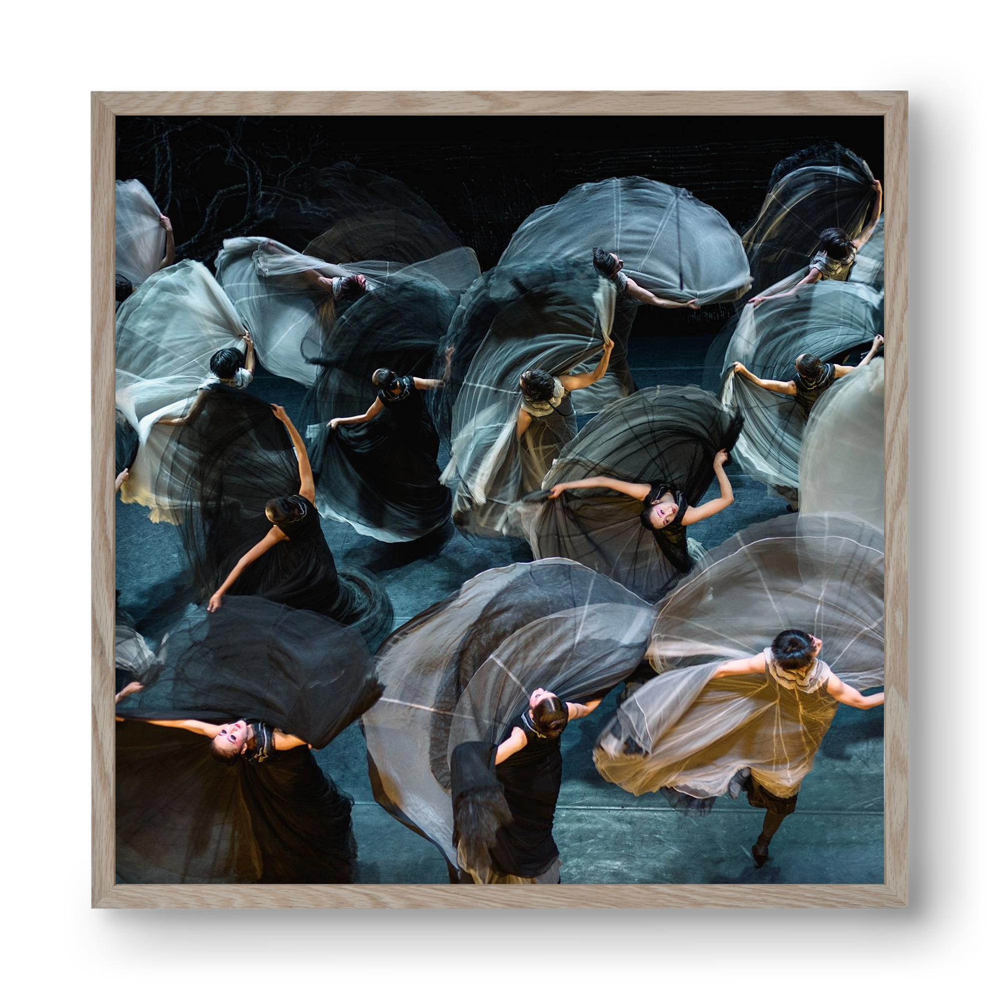 ocean of skirts 2 square, 40x40 cm (40x40 cm), Tölgy keret