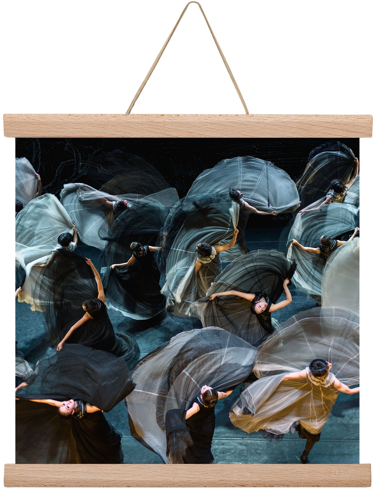 ocean of skirts 2 square, 30x30 cm (30x30 cm), Tölgy akasztó