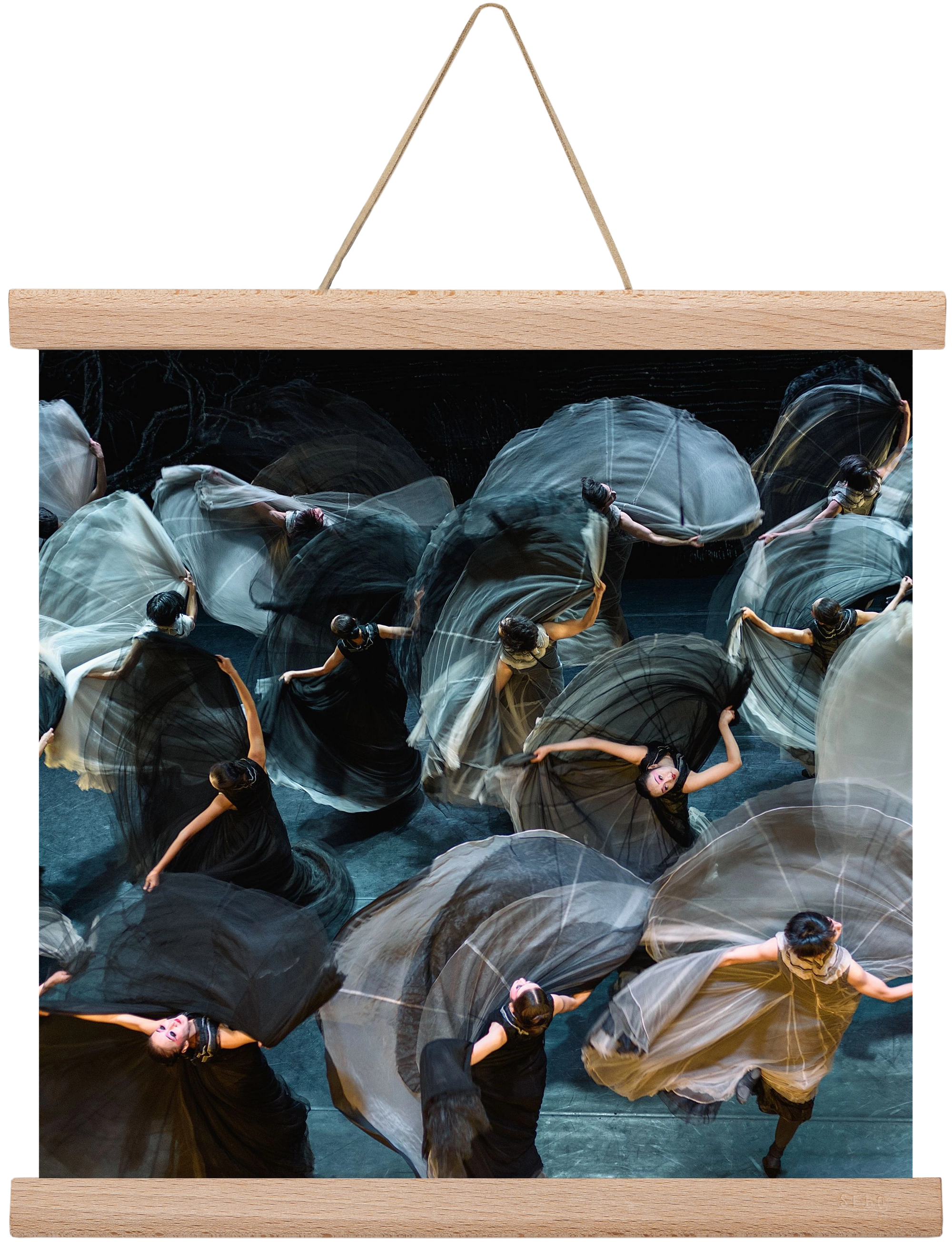 ocean of skirts 2 square, 30x30 cm (30x30 cm), Tölgy akasztó